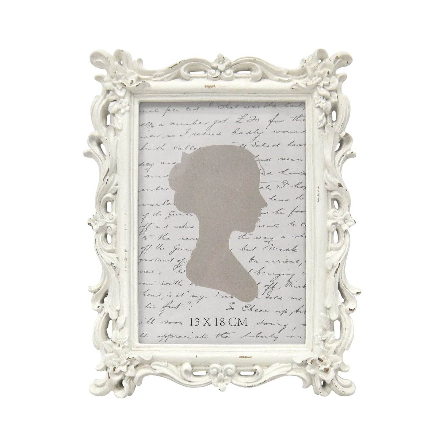 AELS Vintage Picture Frame, Elegant Antique Photo Frames with Glass Front, Photo Display, Tabletop Wall Hanging, Gift Ideas, White Waves (4X6 inch)