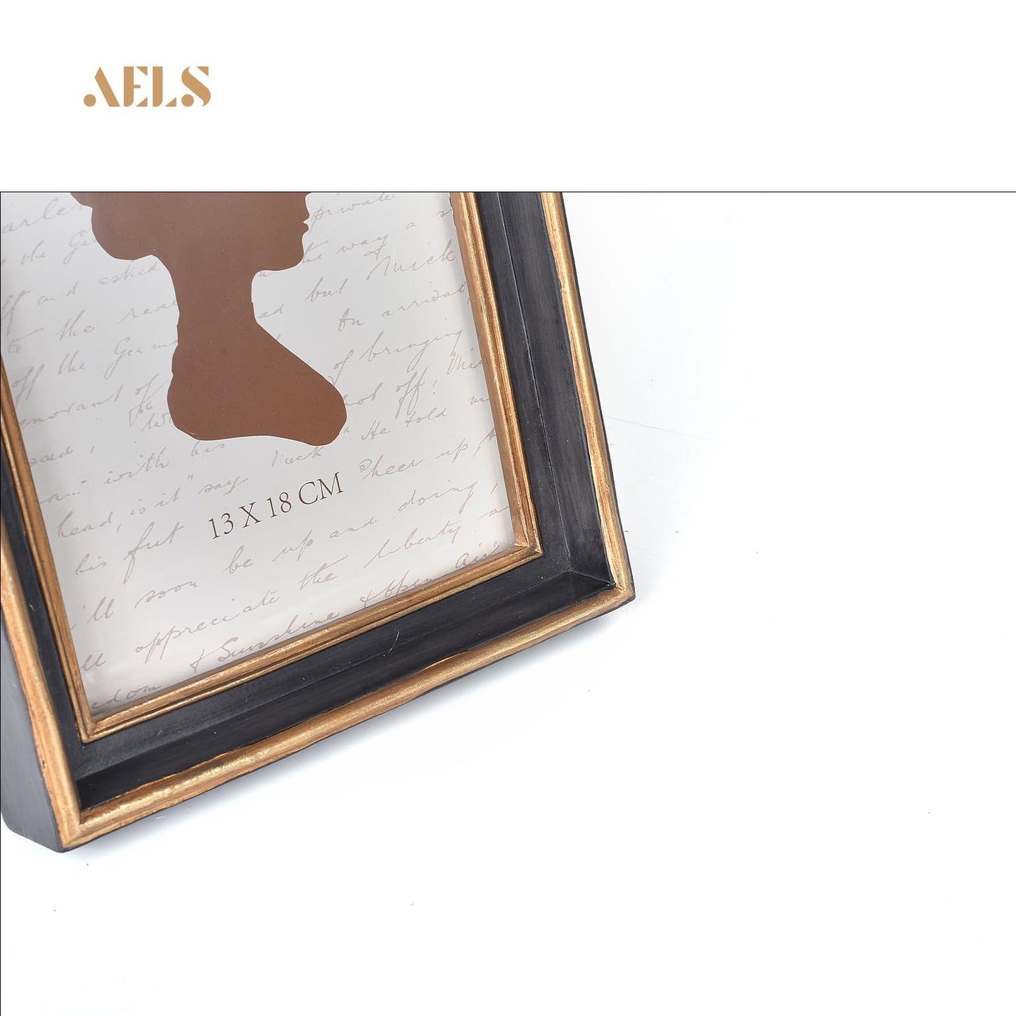 AELS 8x10 Inch Vintage Picture Frame, Elegant Antique Photo Frames with Glass Front, Photo Display, Tabletop Wall Hanging, Gift Ideas, Teal Blue with Gold Trim