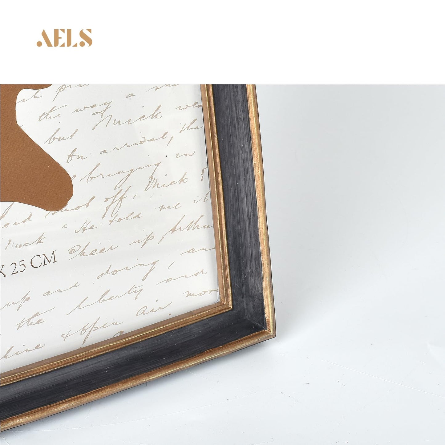 AELS 8x10 Inch Vintage Picture Frame, Elegant Antique Photo Frames with Glass Front, Photo Display, Tabletop Wall Hanging, Gift Ideas, Teal Blue with Gold Trim