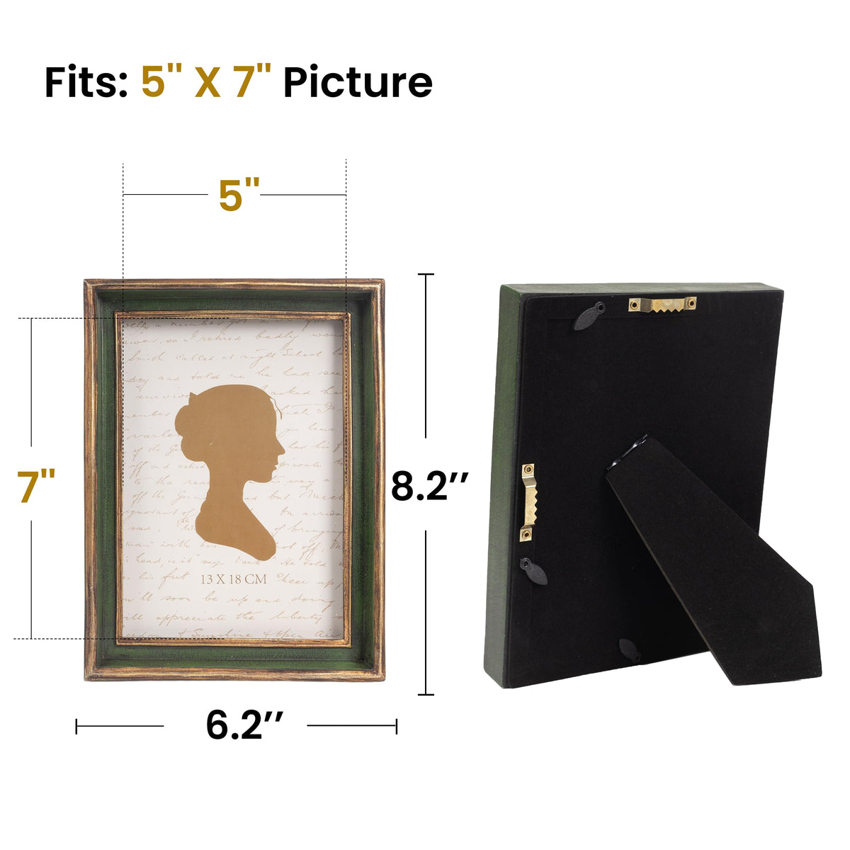 AELS 4x6 Inch Vintage Picture Frame, Elegant Luxury Antique Photo Frames with Glass Front, Photo Display, Tabletop Wall Hanging, Gift Ideas, Pearl Pattern