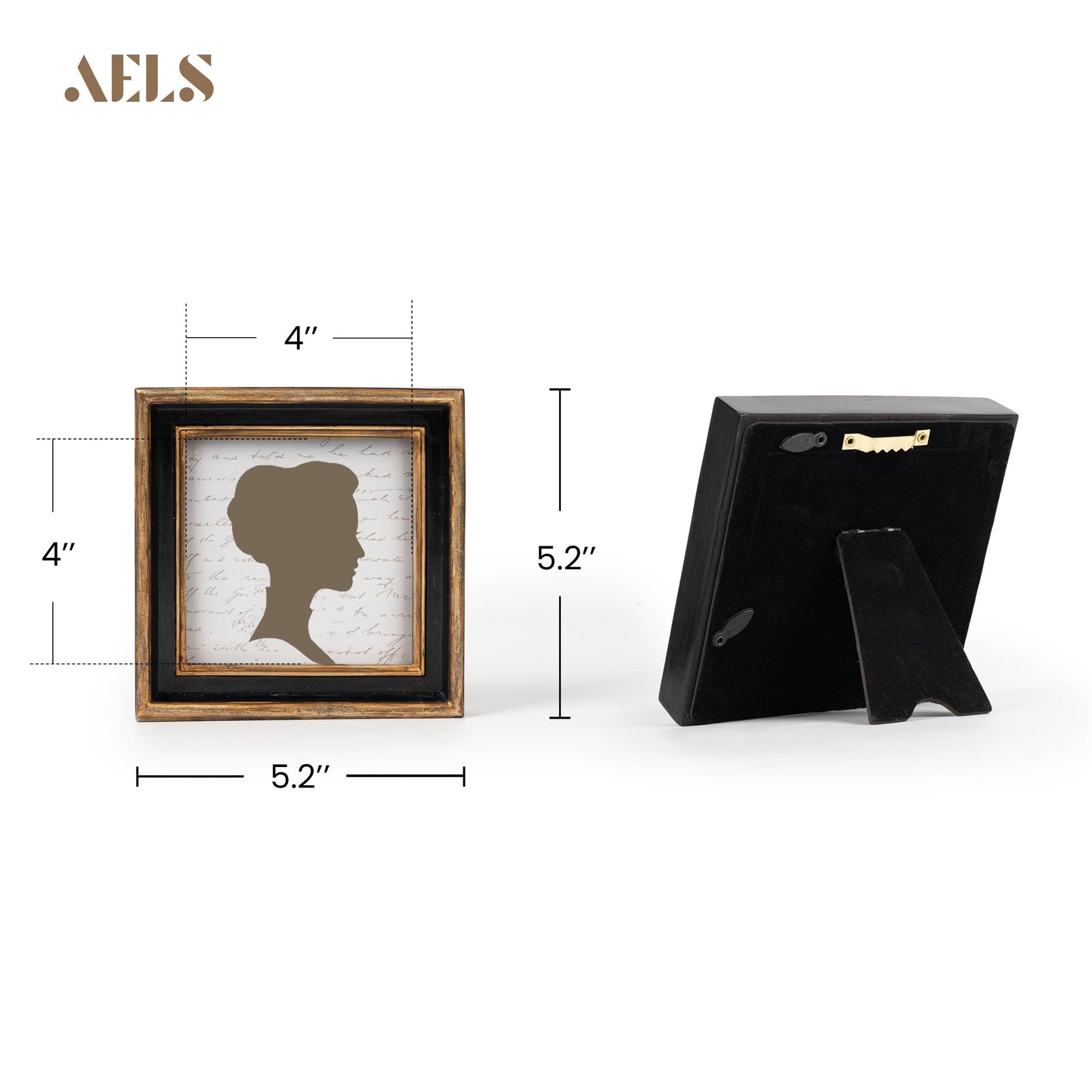 AELS 8x10 Inch Vintage Picture Frame, Elegant Antique Photo Frames with Glass Front, Photo Display, Tabletop Wall Hanging, Gift Ideas, Teal Blue with Gold Trim
