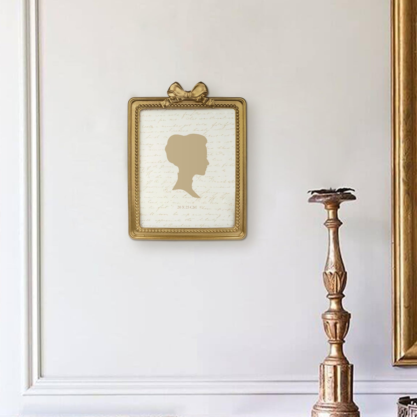AELS 4x4 Inch Heart Shaped Vintage Picture Frame, Elegant Antique Bow Photo Frames with Glass Front, Photo Display, Tabletop Wall Hanging, Gift Ideas, Golden Bronze