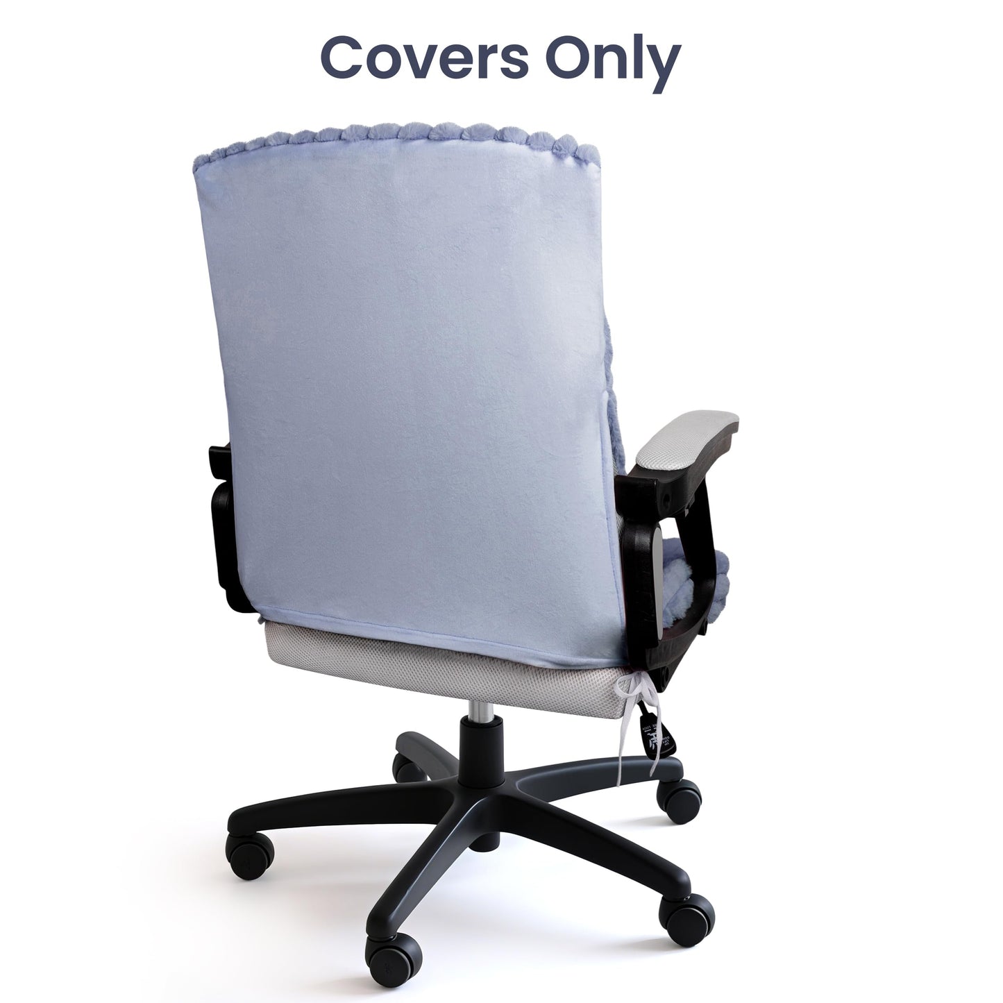 Faux Fur Office Chair Cover with Zipper, Desk Chair Slipcover Pink | Soft Breathable Faux Fur Office Chair Cover with Zipper, Removable Washable Cover for Home & Office, Fits Desk Chair/Armchair
