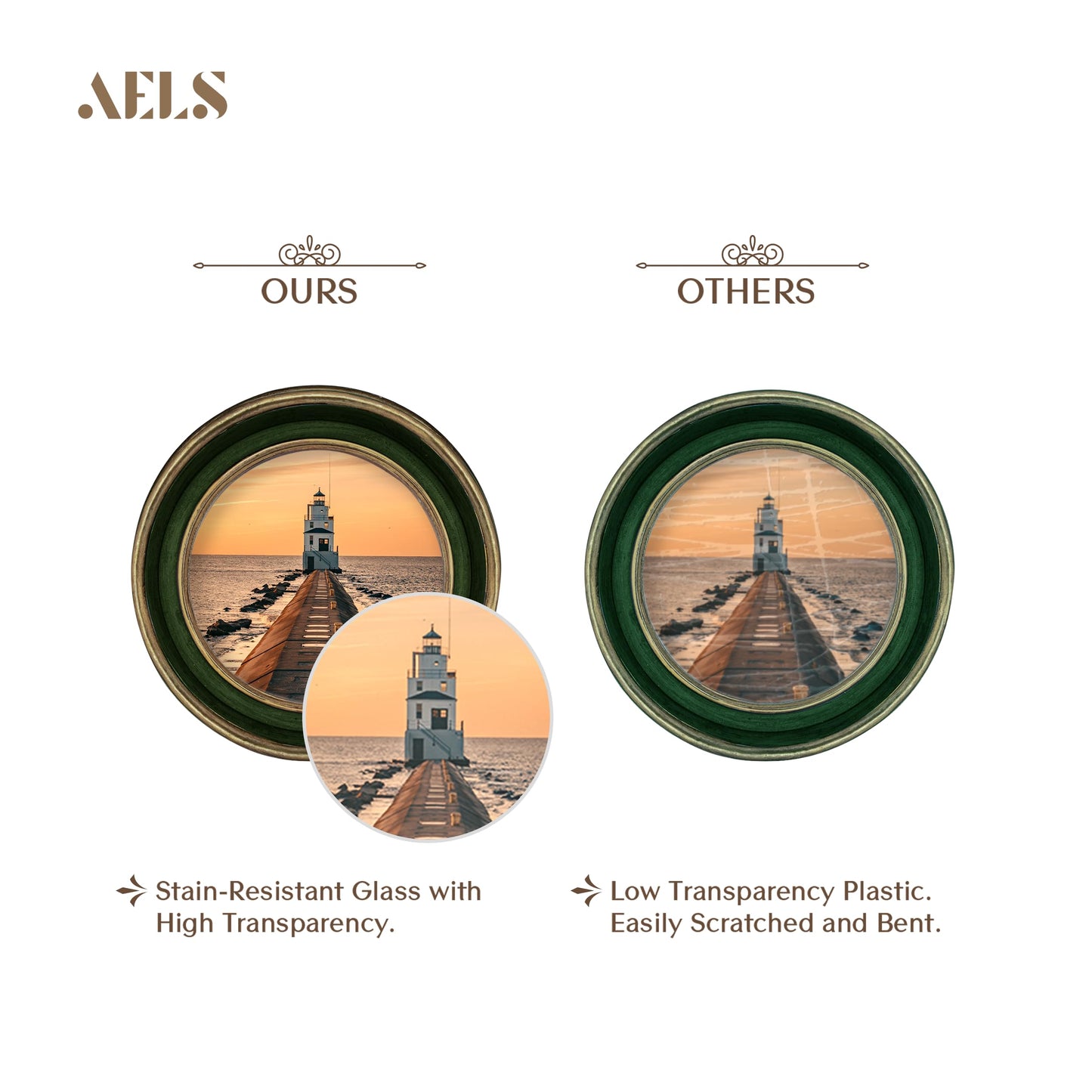 AELS 2.5x3.5 Inch Small Wallet Size Vintage Picture Frame, Elegant Antique Mini Photo Frames with Glass Front, Photo Display, Tabletop Wall Hanging, Gift Ideas, Black Oval with Gold Trim