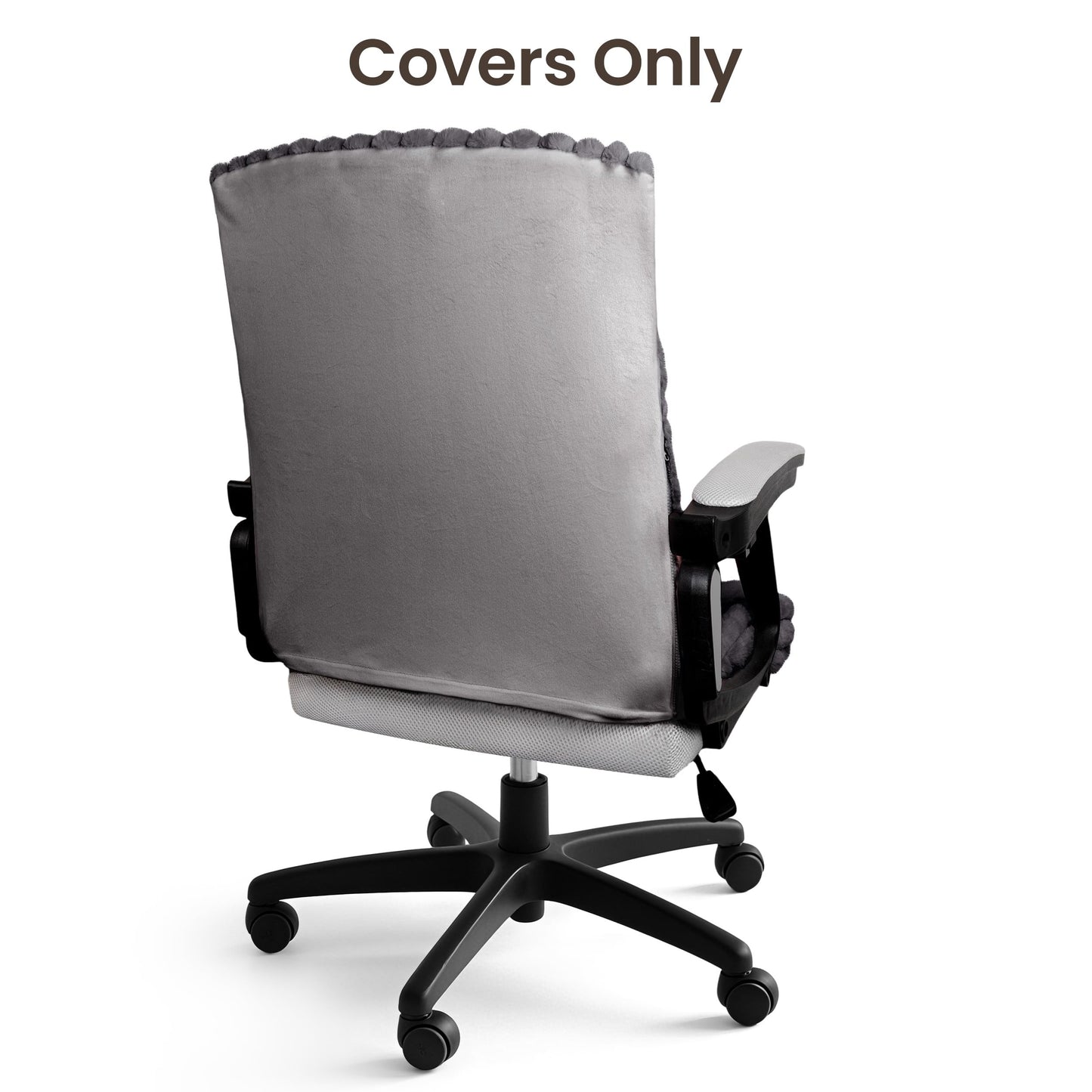 Faux Fur Office Chair Cover with Zipper, Desk Chair Slipcover Pink | Soft Breathable Faux Fur Office Chair Cover with Zipper, Removable Washable Cover for Home & Office, Fits Desk Chair/Armchair