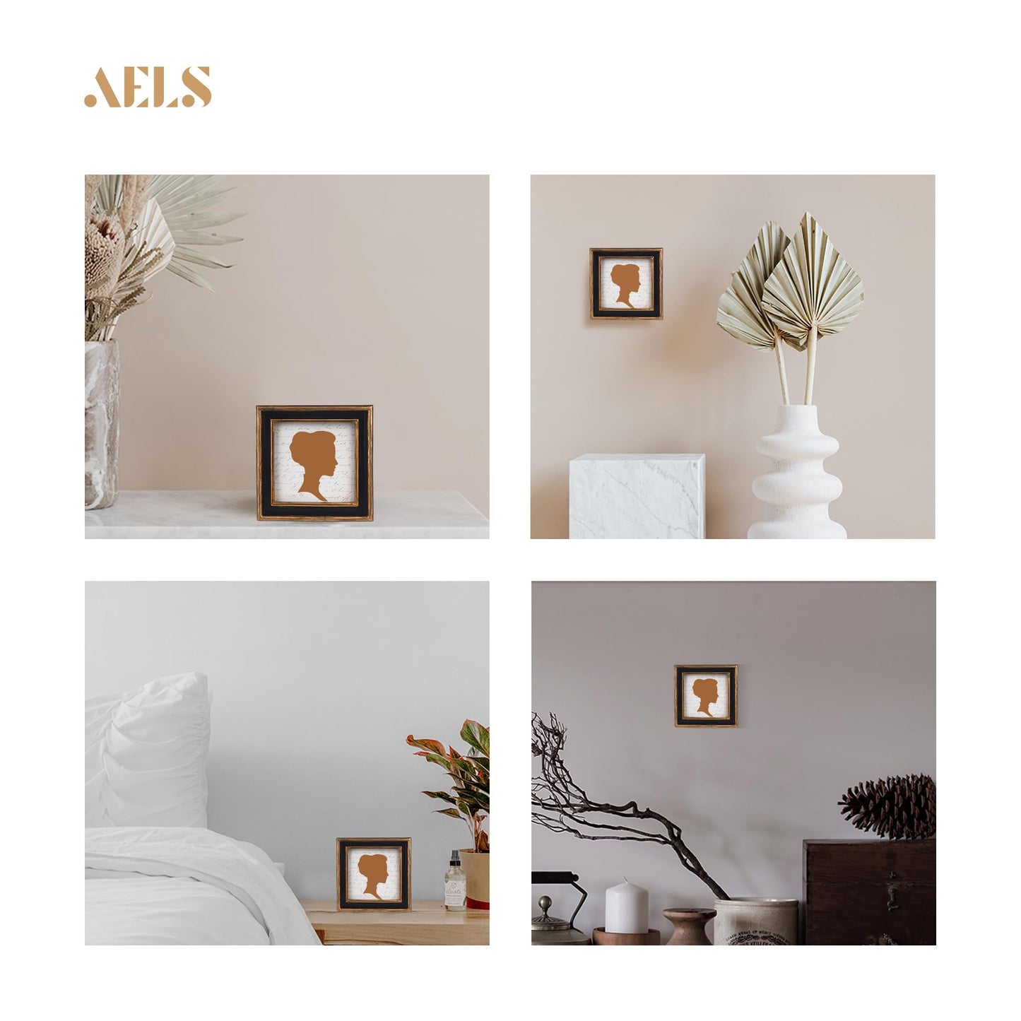 AELS 8x10 Inch Vintage Picture Frame, Elegant Antique Photo Frames with Glass Front, Photo Display, Tabletop Wall Hanging, Gift Ideas, Teal Blue with Gold Trim