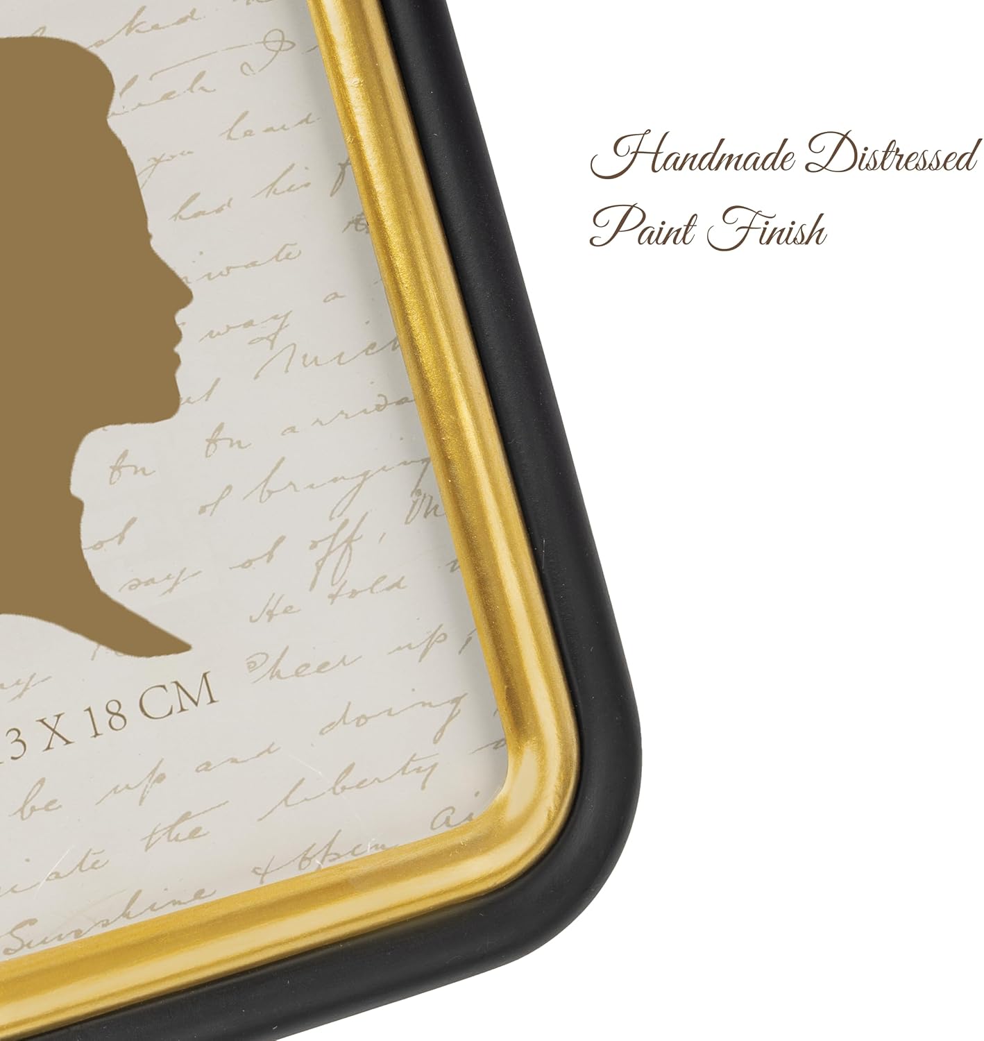 AELS 5x7 Inch Black Gold Vintage Picture Frame, Elegant Antique Photo Frames with Glass Front, Photo Display, Tabletop Wall Hanging, Gift Ideas
