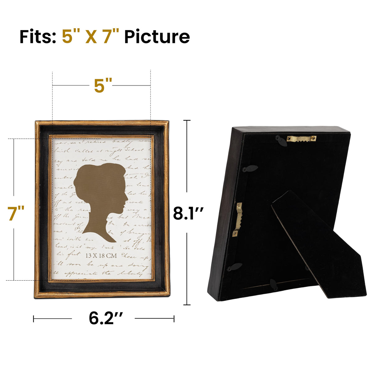 AELS 4x6 Inch Vintage Picture Frame, Elegant Luxury Antique Photo Frames with Glass Front, Photo Display, Tabletop Wall Hanging, Gift Ideas, Pearl Pattern