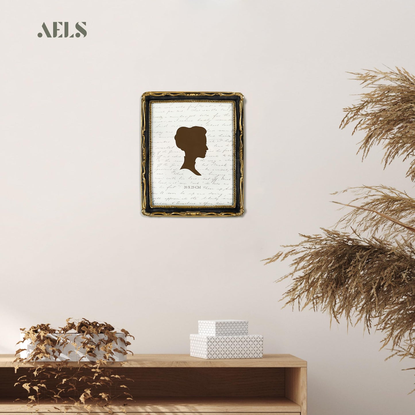 AELS 4x4 Inch Vintage Picture Frame, Elegant Antique Square Photo Frames with Glass Front, Photo Display, Tabletop Wall Hanging, Gift Ideas, Gold and Green