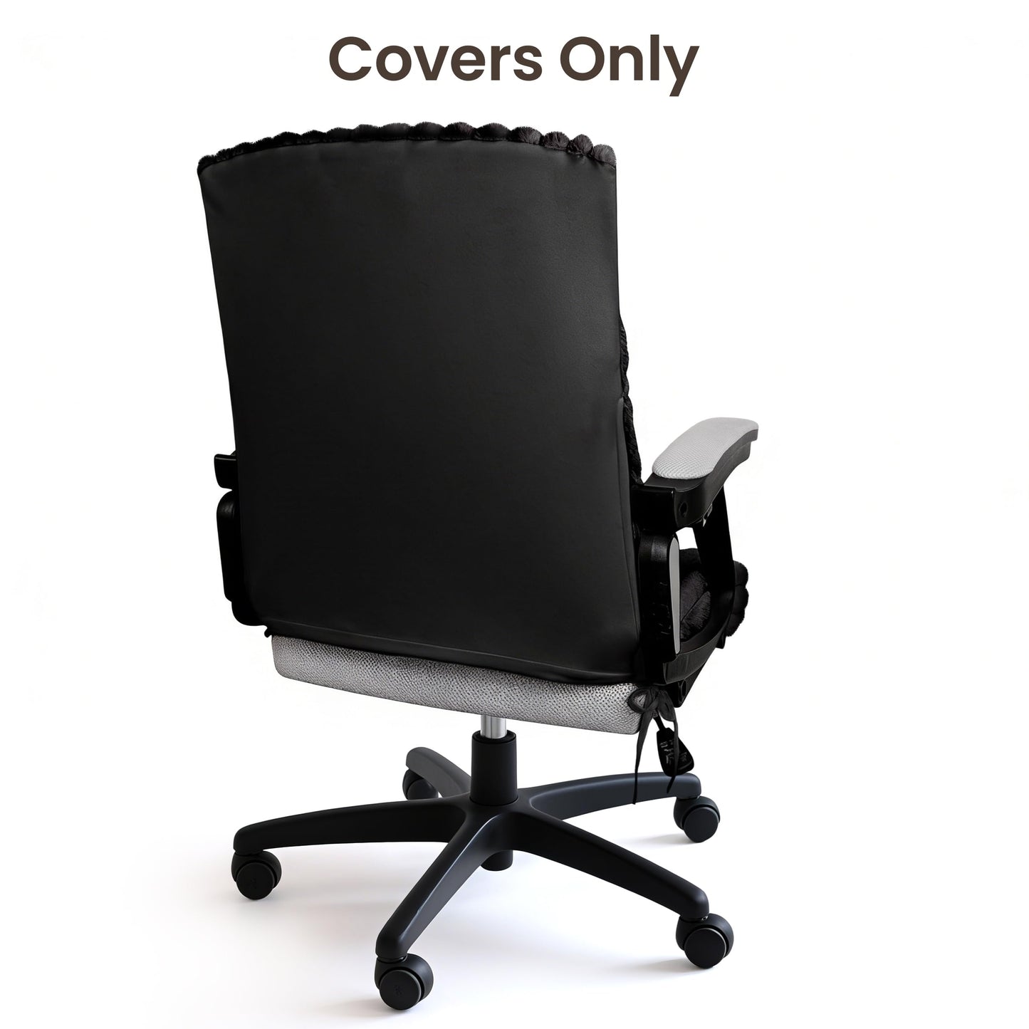 Faux Fur Office Chair Cover with Zipper, Desk Chair Slipcover Pink | Soft Breathable Faux Fur Office Chair Cover with Zipper, Removable Washable Cover for Home & Office, Fits Desk Chair/Armchair