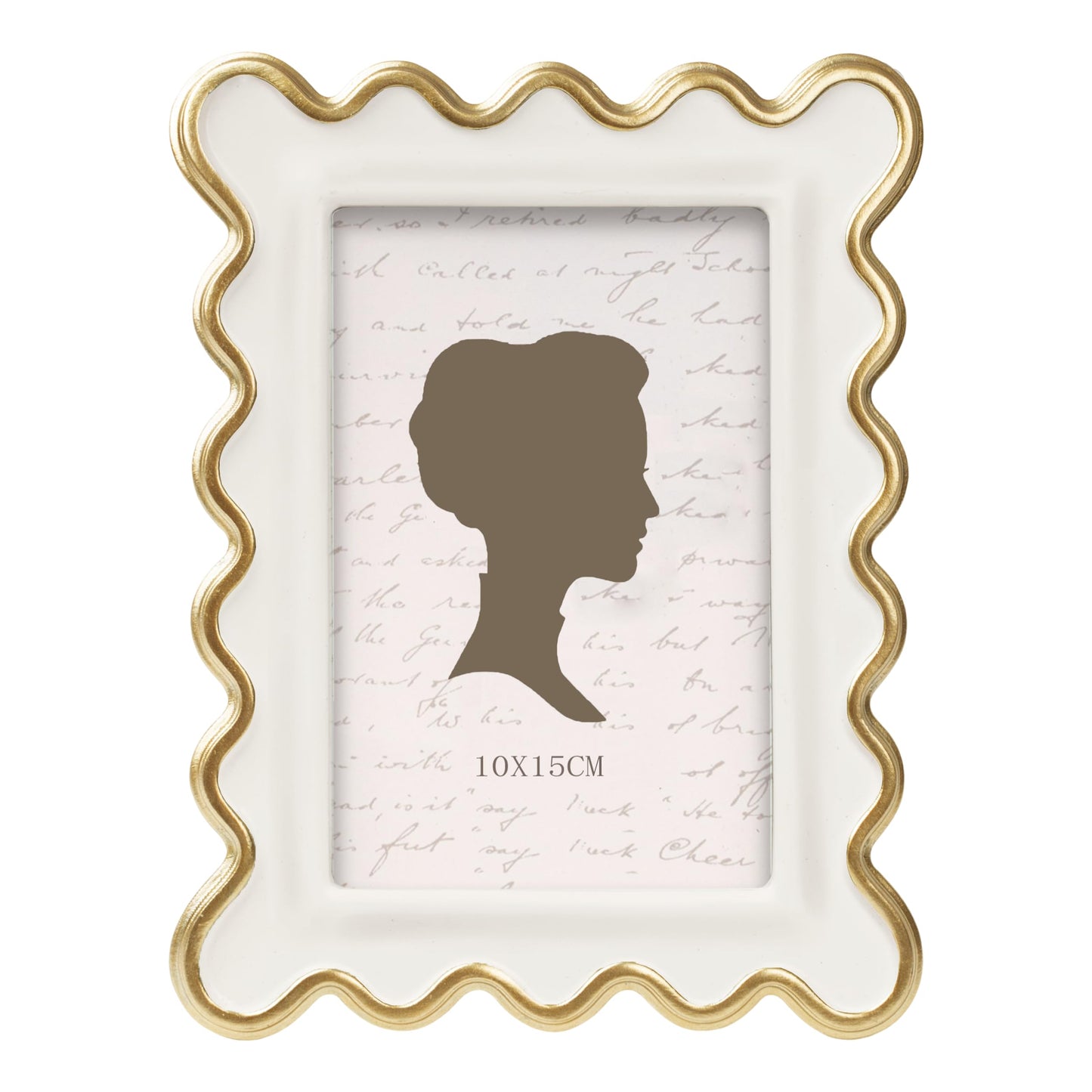 AELS 4x6 Inch Vintage Scalloped Picture Frame, Mid Century Modern Antique Photo Frames with Glass Front, Photo Display, Tabletop Wall Hanging, Gift Ideas, Dark Walnut