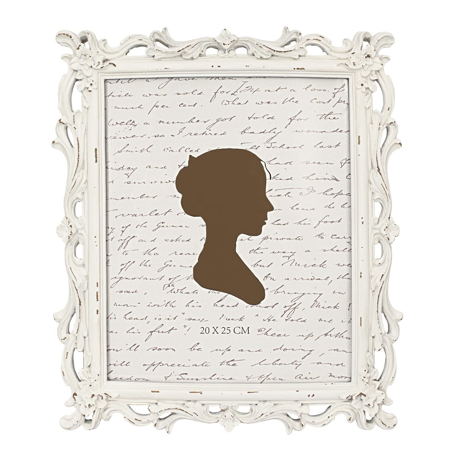 AELS Vintage Picture Frame, Elegant Antique Photo Frames with Glass Front, Photo Display, Tabletop Wall Hanging, Gift Ideas, White Waves (4X6 inch)