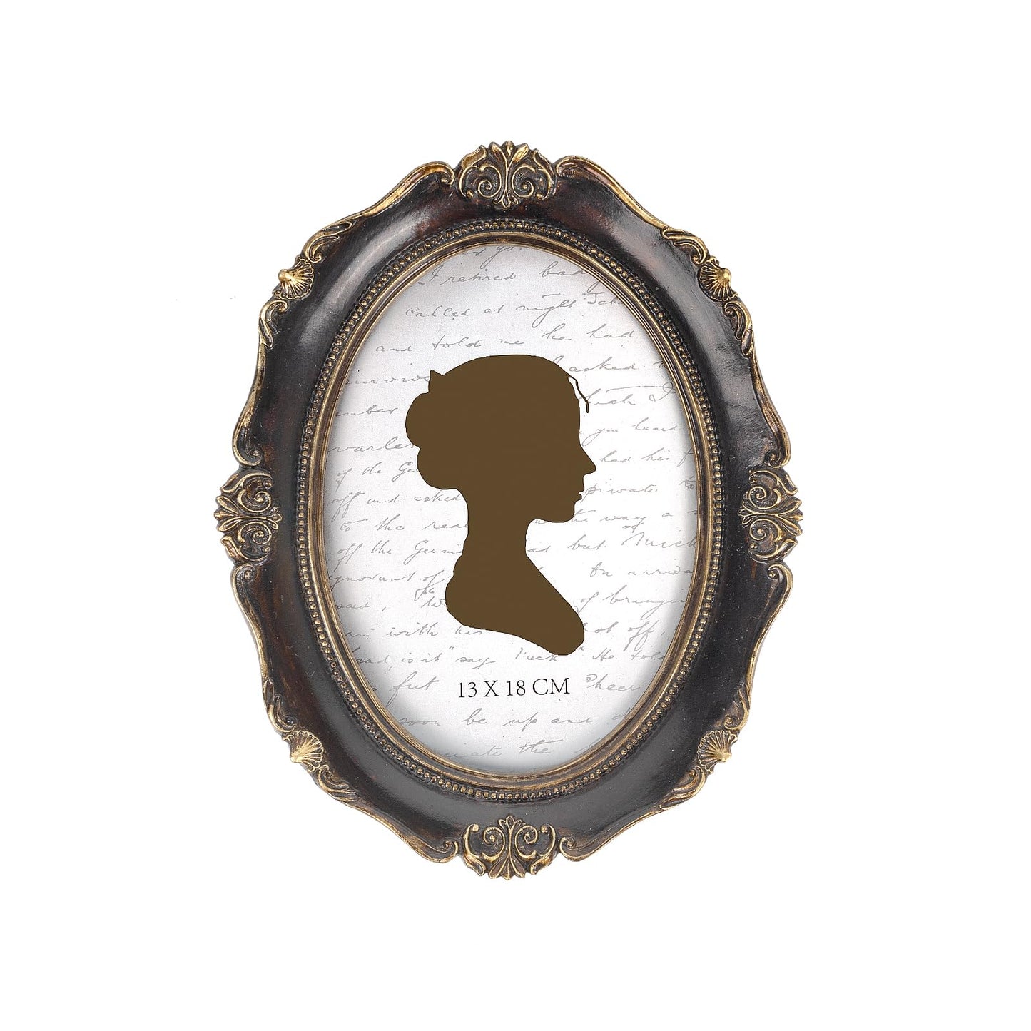 AELS 4x6 Inch Vintage Picture Frame, Elegant Antique Photo Frames with Glass Front, Photo Display, Tabletop Wall Hanging, Gift Ideas, Oval