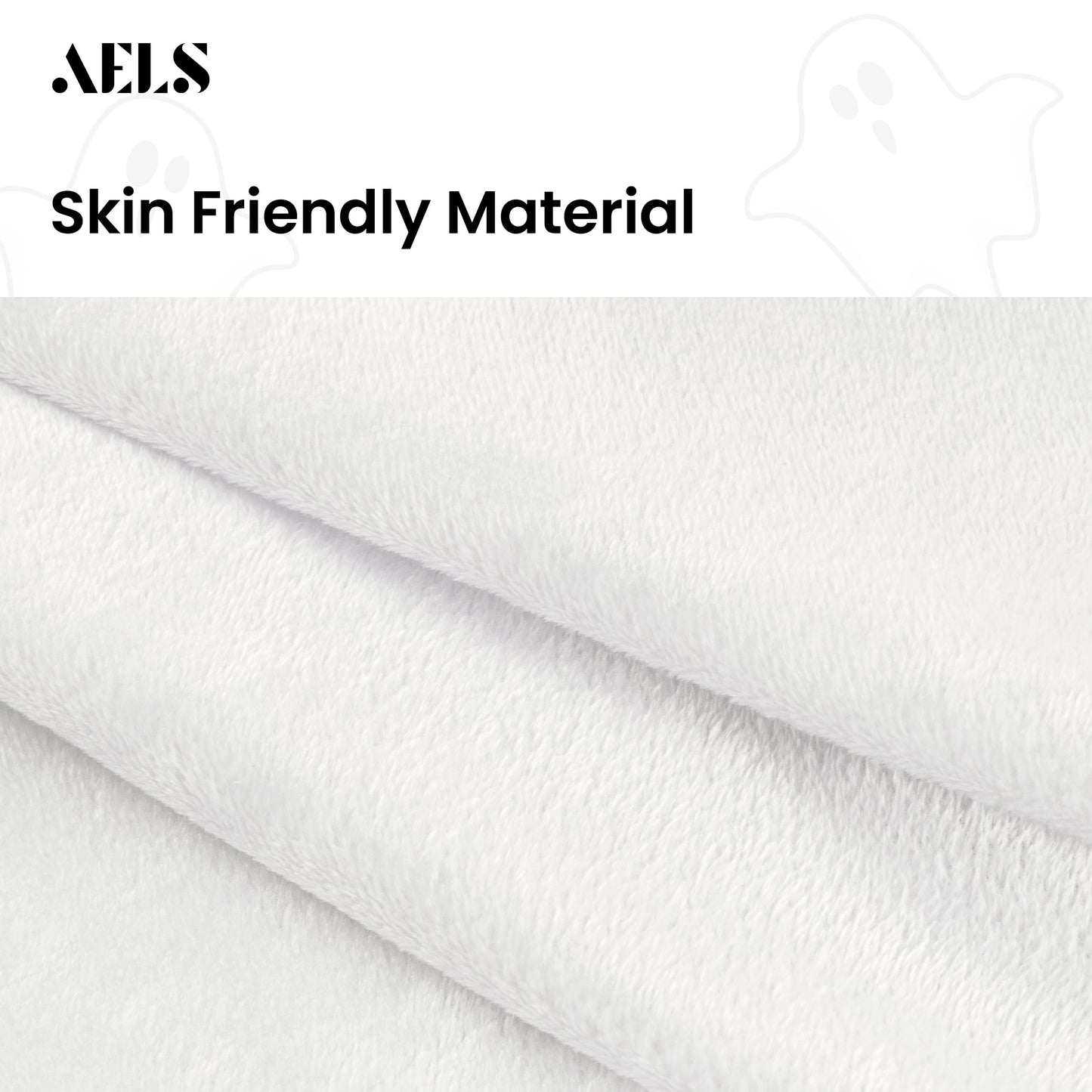 AELS Ghost Decorative Throw Pillow Cover Set of 2, Halloween Decorations, 19.6" &17.3" Halloween Pillows Case for Holiday Party Home, Decor for Living Room Bedroom, Cover ONLY, Without Insert