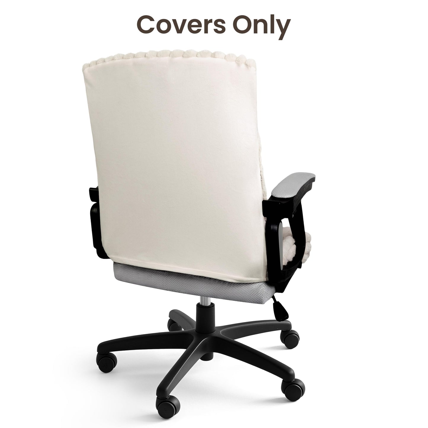 Faux Fur Office Chair Cover with Zipper, Desk Chair Slipcover Pink | Soft Breathable Faux Fur Office Chair Cover with Zipper, Removable Washable Cover for Home & Office, Fits Desk Chair/Armchair