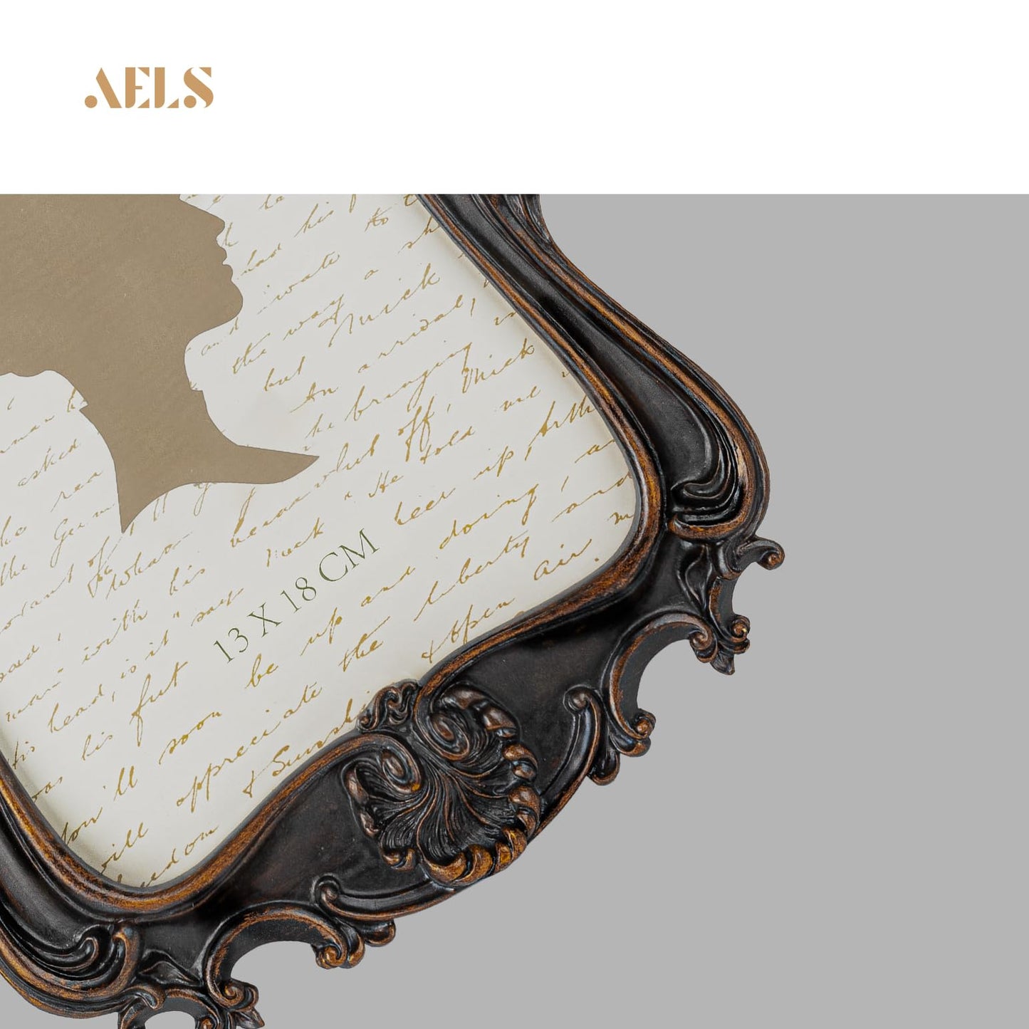 AELS 5x7 Inch Vintage Picture Frame, Elegant Antique Photo Frames with Glass Front, Photo Display, Tabletop Wall Hanging, Gift Ideas