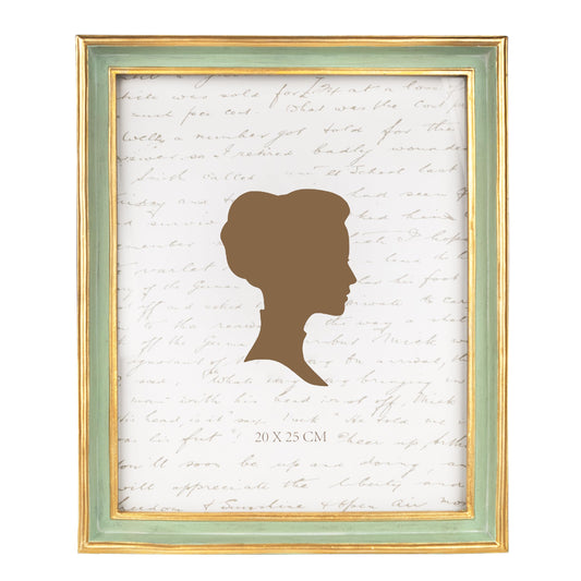 AELS 8x10 Inch Vintage Picture Frame, Elegant Antique Photo Frames with Glass Front, Photo Display, Tabletop Wall Hanging, Gift Ideas, Teal Blue with Gold Trim