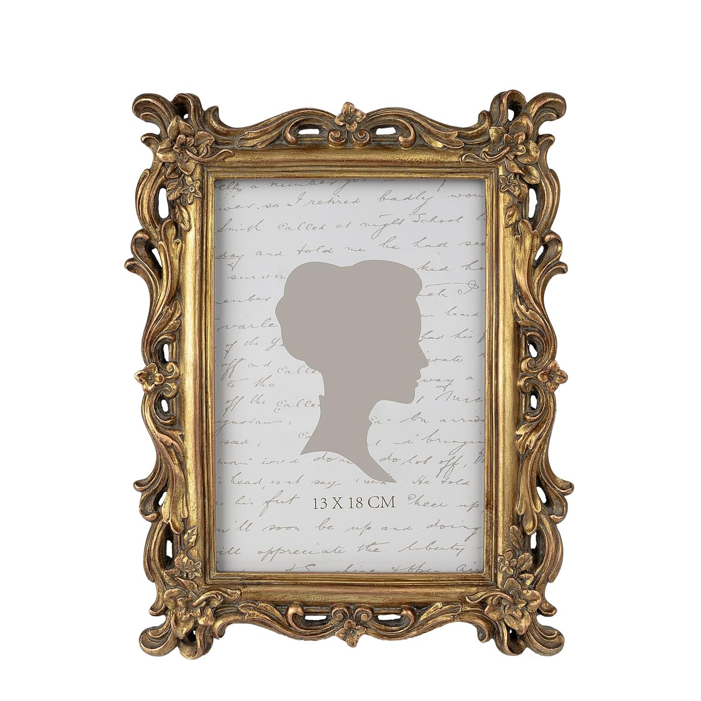 AELS Vintage Picture Frame, Elegant Antique Photo Frames with Glass Front, Photo Display, Tabletop Wall Hanging, Gift Ideas, White Waves (4X6 inch)