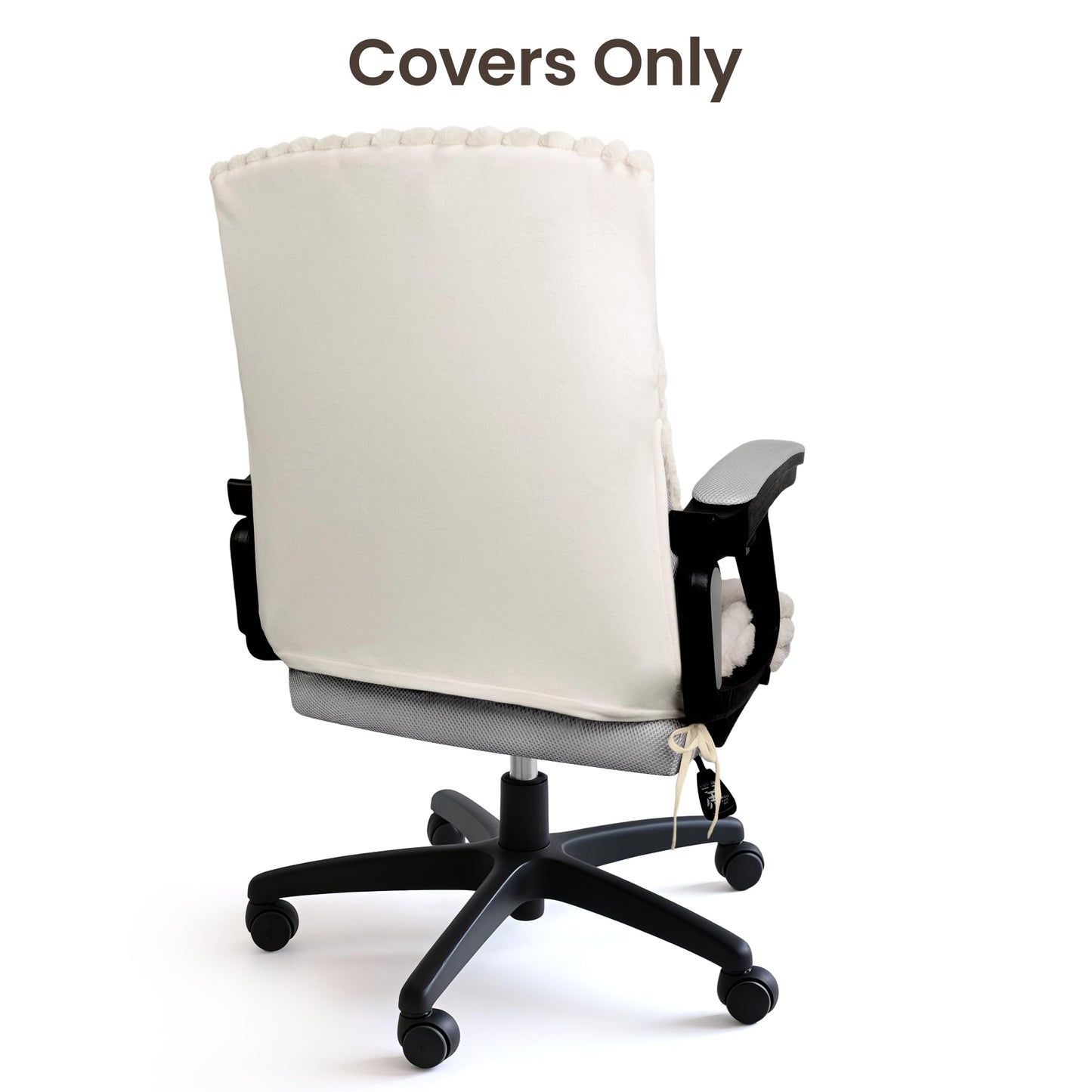 Faux Fur Office Chair Cover with Zipper, Desk Chair Slipcover Pink | Soft Breathable Faux Fur Office Chair Cover with Zipper, Removable Washable Cover for Home & Office, Fits Desk Chair/Armchair