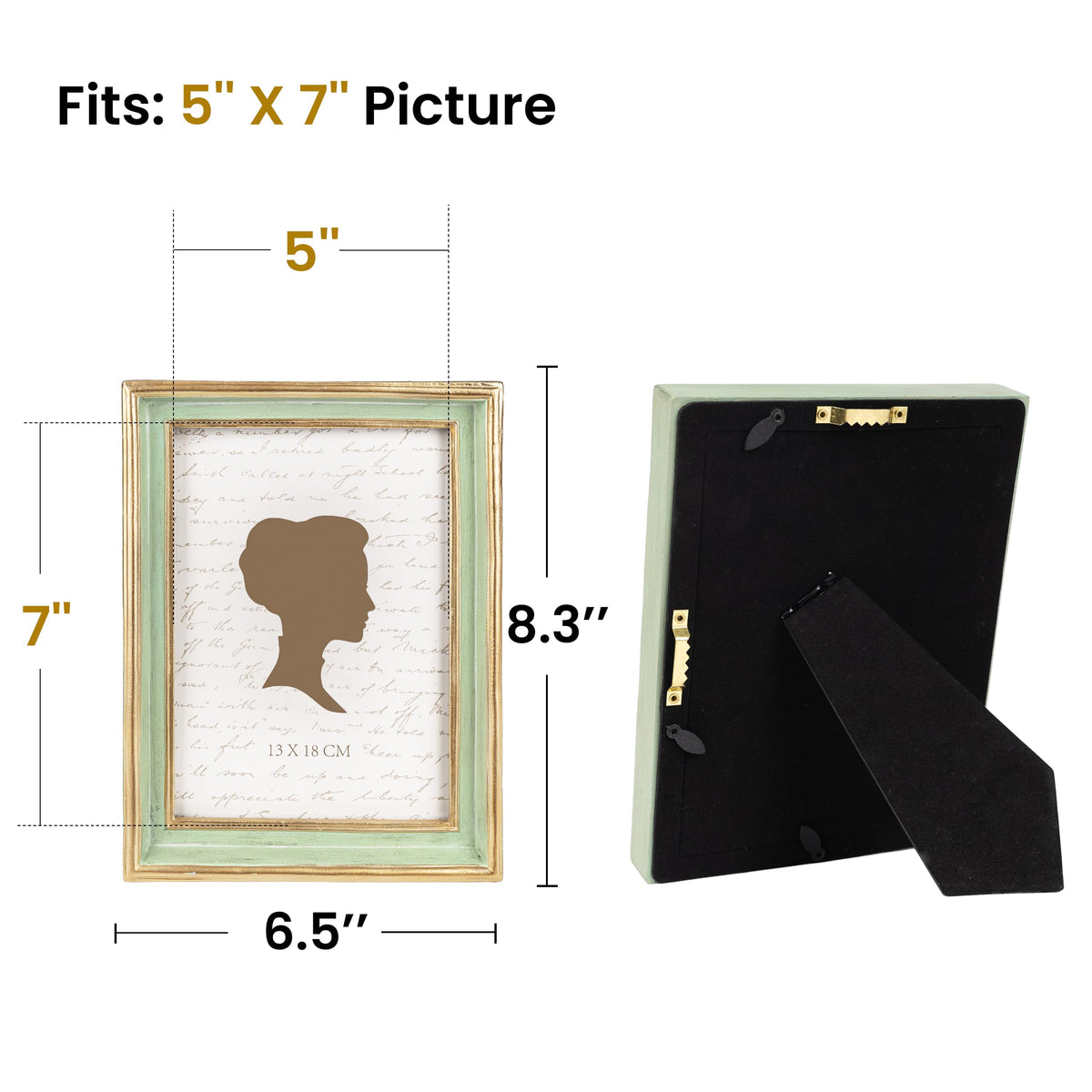 AELS 4x6 Inch Vintage Picture Frame, Elegant Luxury Antique Photo Frames with Glass Front, Photo Display, Tabletop Wall Hanging, Gift Ideas, Pearl Pattern
