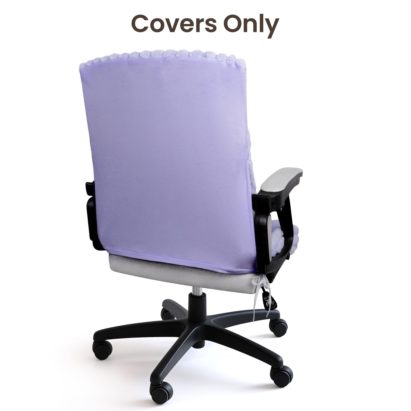 Faux Fur Office Chair Cover with Zipper, Desk Chair Slipcover Pink | Soft Breathable Faux Fur Office Chair Cover with Zipper, Removable Washable Cover for Home & Office, Fits Desk Chair/Armchair
