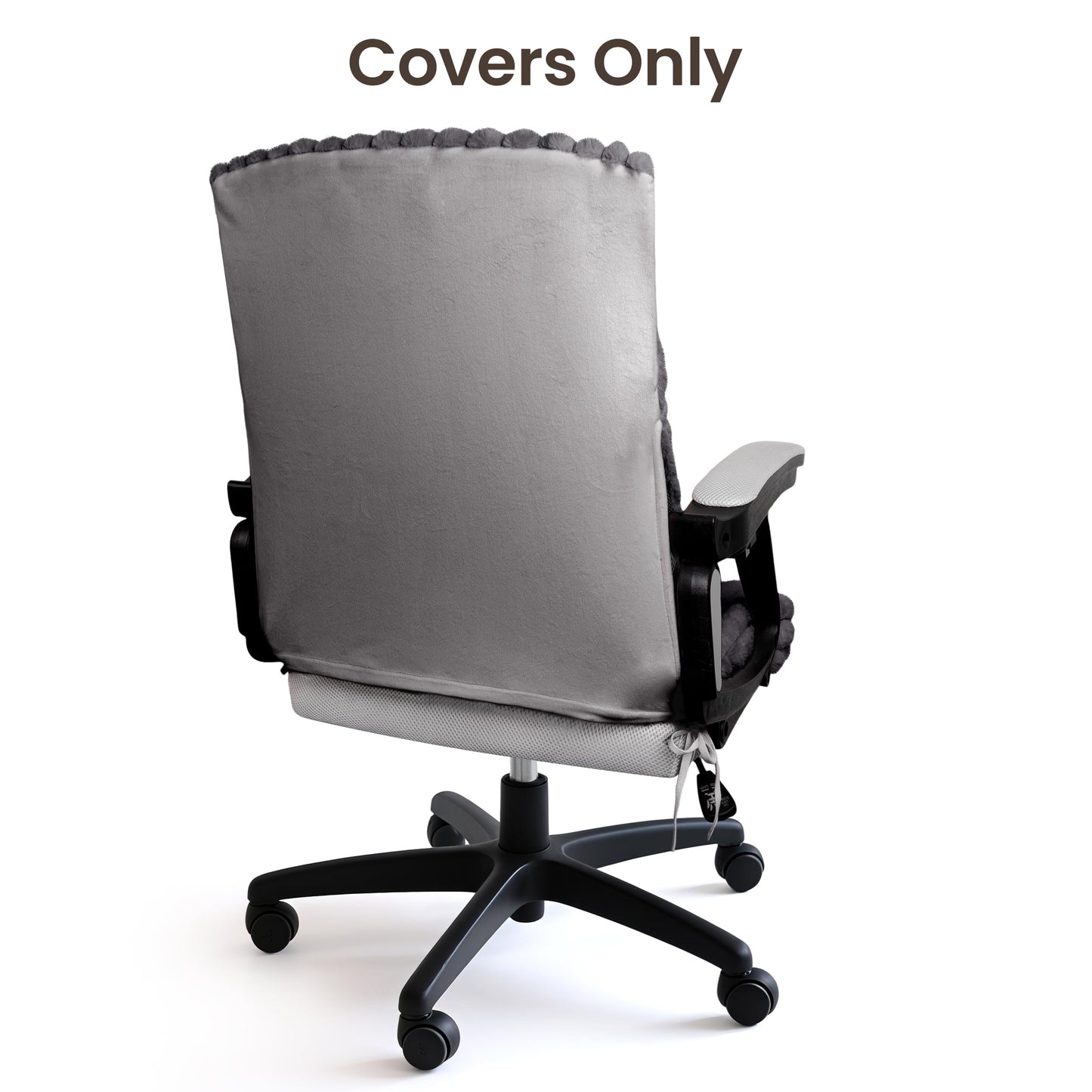 Faux Fur Office Chair Cover with Zipper, Desk Chair Slipcover Pink | Soft Breathable Faux Fur Office Chair Cover with Zipper, Removable Washable Cover for Home & Office, Fits Desk Chair/Armchair