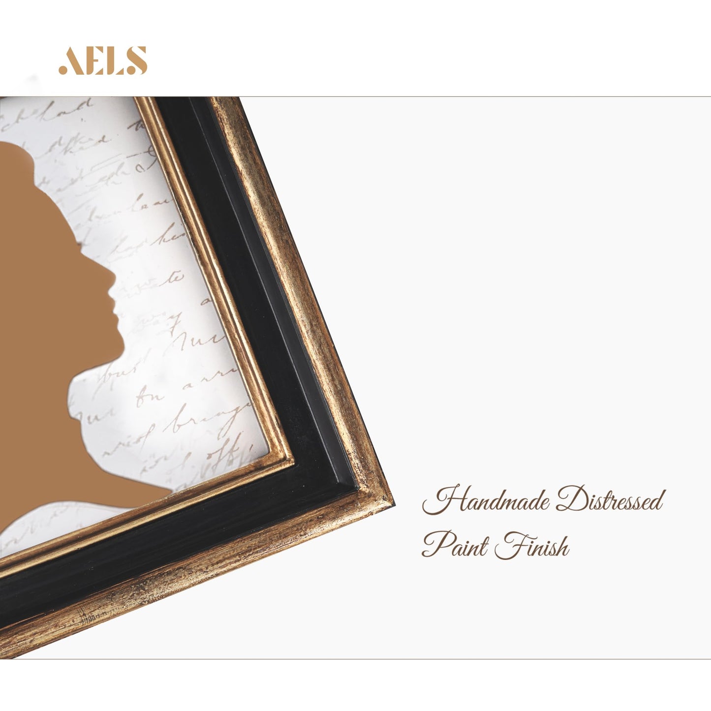 AELS 8x10 Inch Vintage Picture Frame, Elegant Antique Photo Frames with Glass Front, Photo Display, Tabletop Wall Hanging, Gift Ideas, Teal Blue with Gold Trim