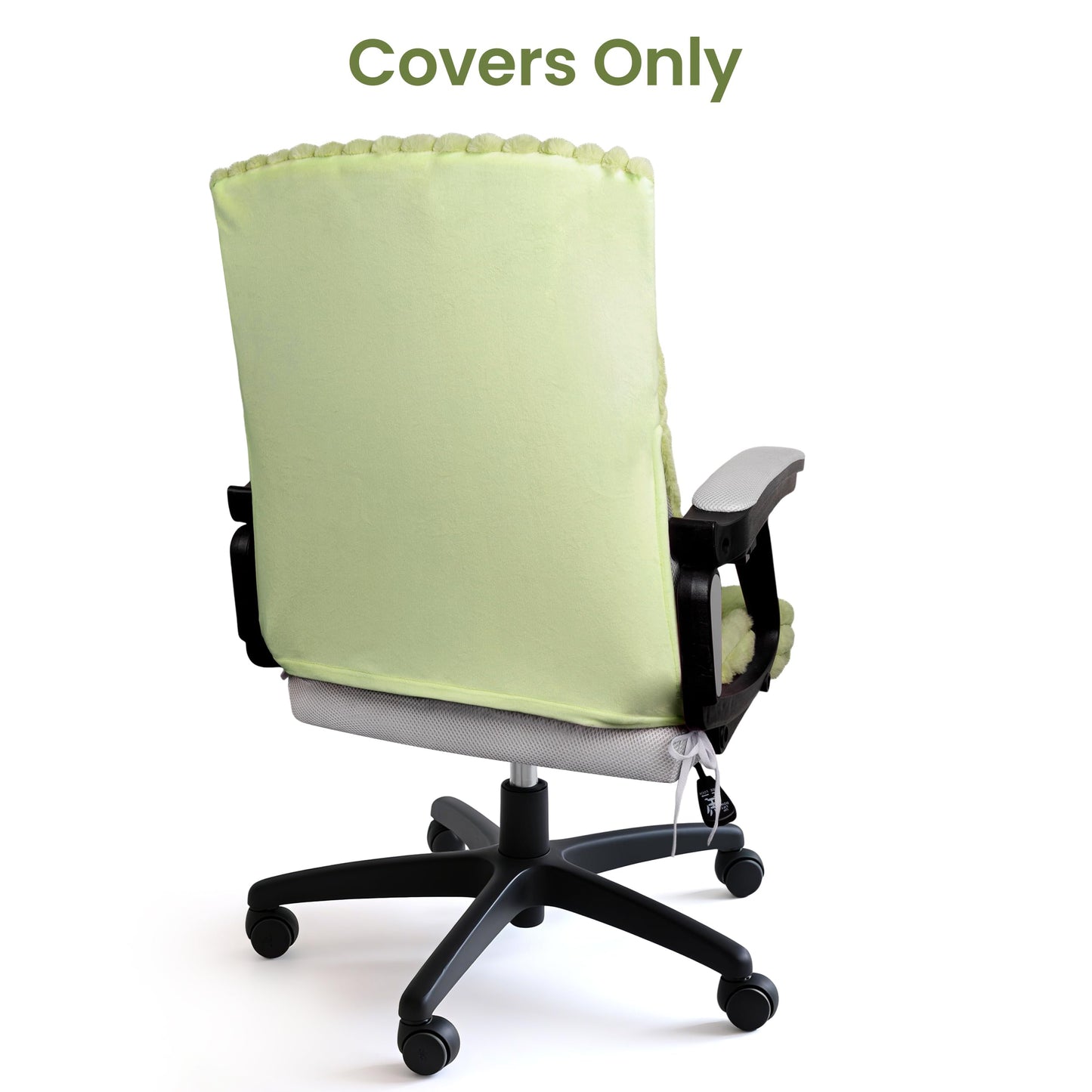 Faux Fur Office Chair Cover with Zipper, Desk Chair Slipcover Pink | Soft Breathable Faux Fur Office Chair Cover with Zipper, Removable Washable Cover for Home & Office, Fits Desk Chair/Armchair