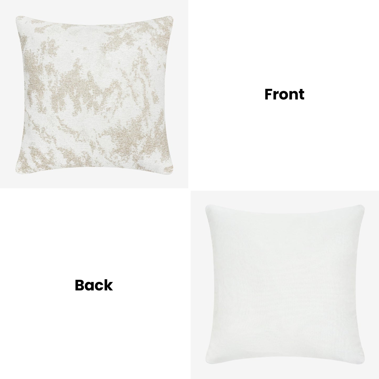 AELS Decorative Throw Pillow Covers 18x18, Set of 2, Abstract Jacquard Textured Pillow Case, Modern Cushion Case for Bed Couch Sofa, Ombre Gray (Covers Only)