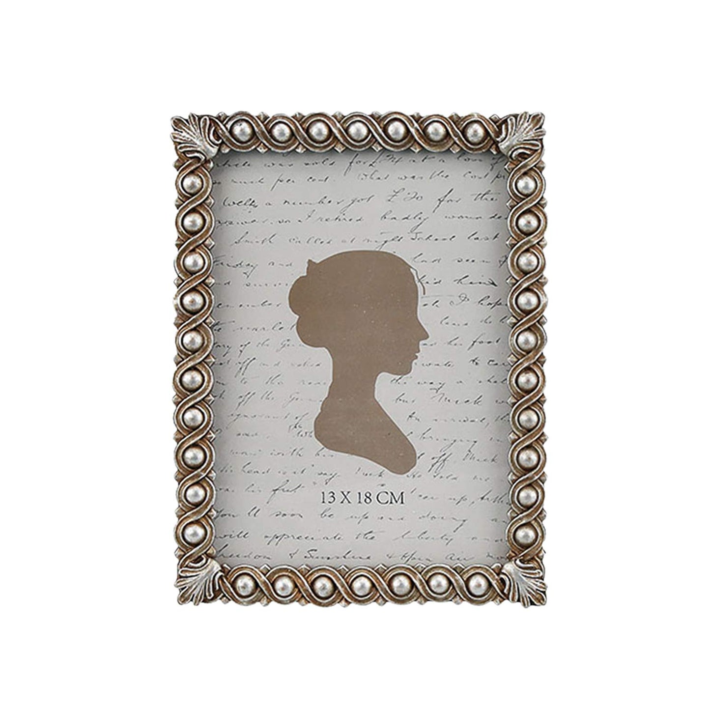 AELS 4x6 Inch Vintage Picture Frame, Elegant Luxury Antique Photo Frames with Glass Front, Photo Display, Tabletop Wall Hanging, Gift Ideas, Pearl Pattern