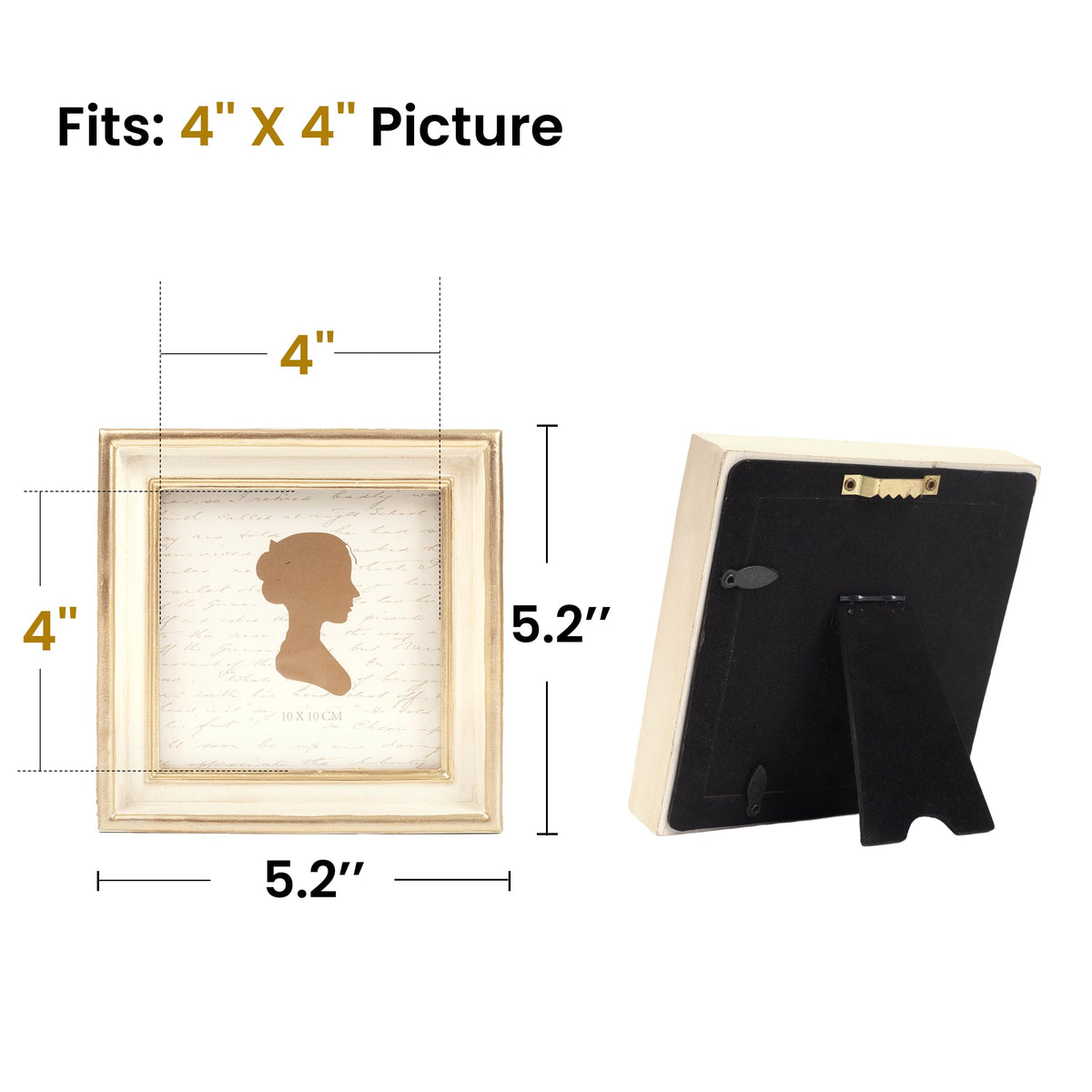 AELS 4x6 Inch Vintage Picture Frame, Elegant Luxury Antique Photo Frames with Glass Front, Photo Display, Tabletop Wall Hanging, Gift Ideas, Pearl Pattern