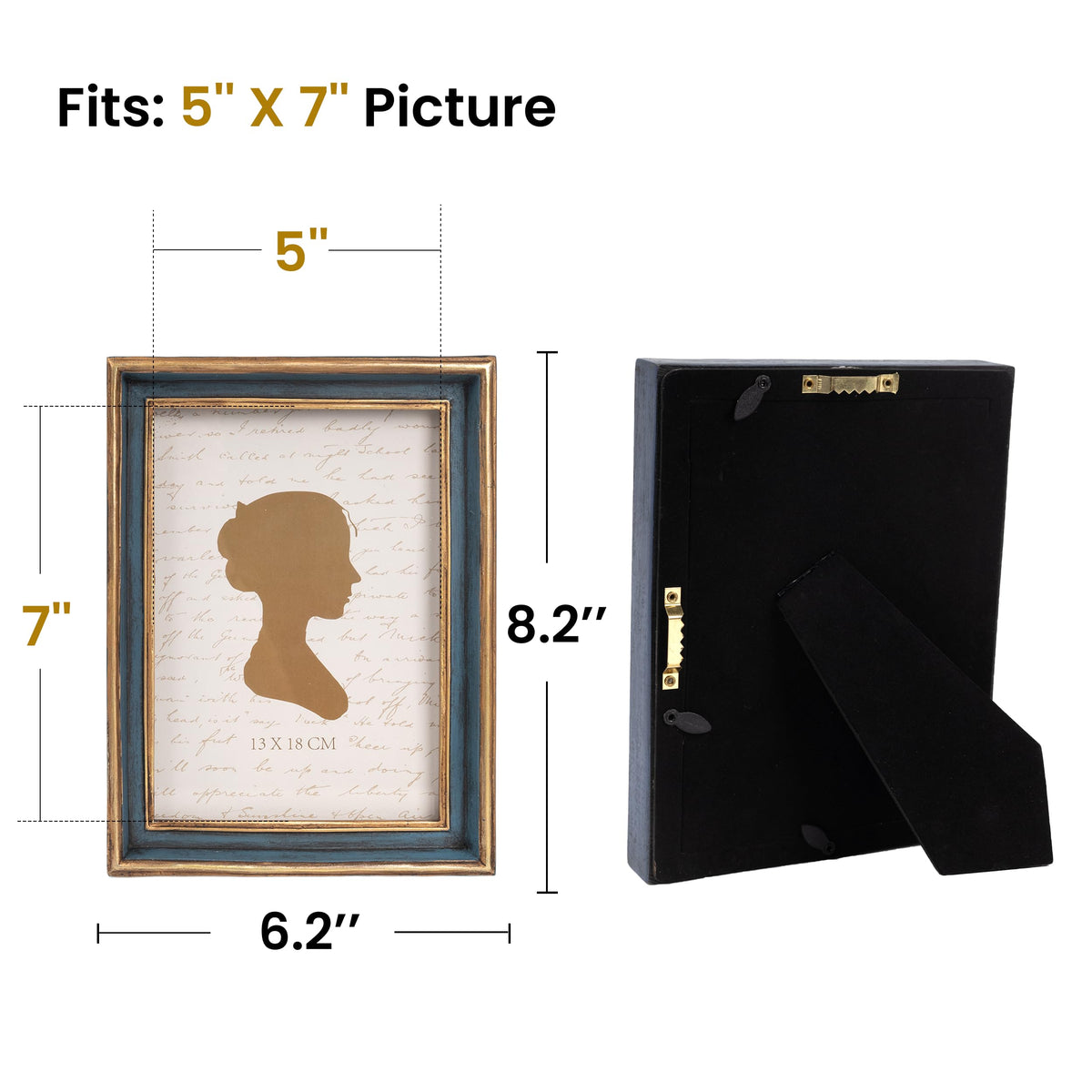 AELS 4x6 Inch Vintage Picture Frame, Elegant Luxury Antique Photo Frames with Glass Front, Photo Display, Tabletop Wall Hanging, Gift Ideas, Pearl Pattern