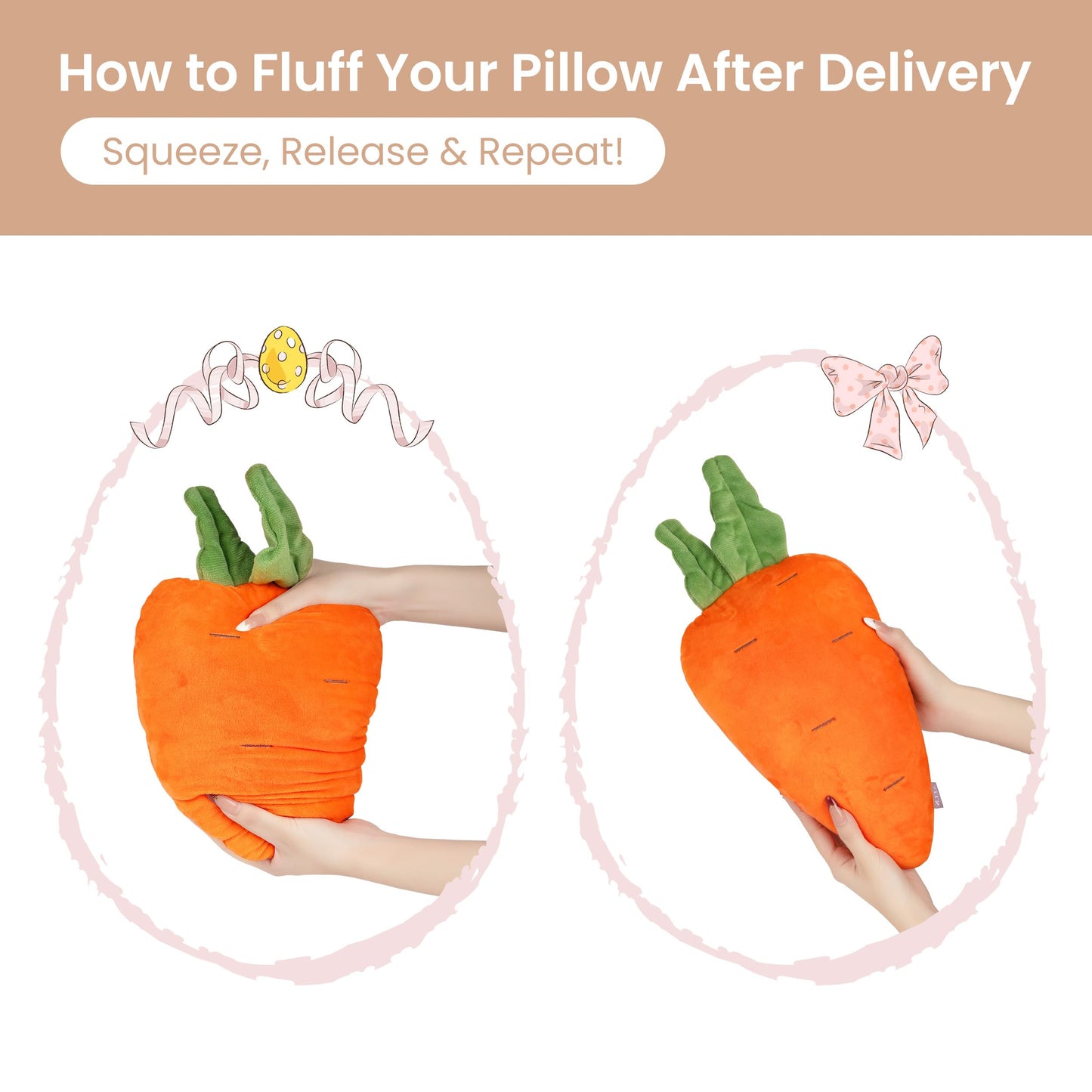 AELS Easter Egg & Chicken Shaped Throw Pillows, Set of 2, Easter Egg and Rooster Decorative Pillows, Spring Easter Decor for Sofa Couch Living Room Bedroom Nursery, White
