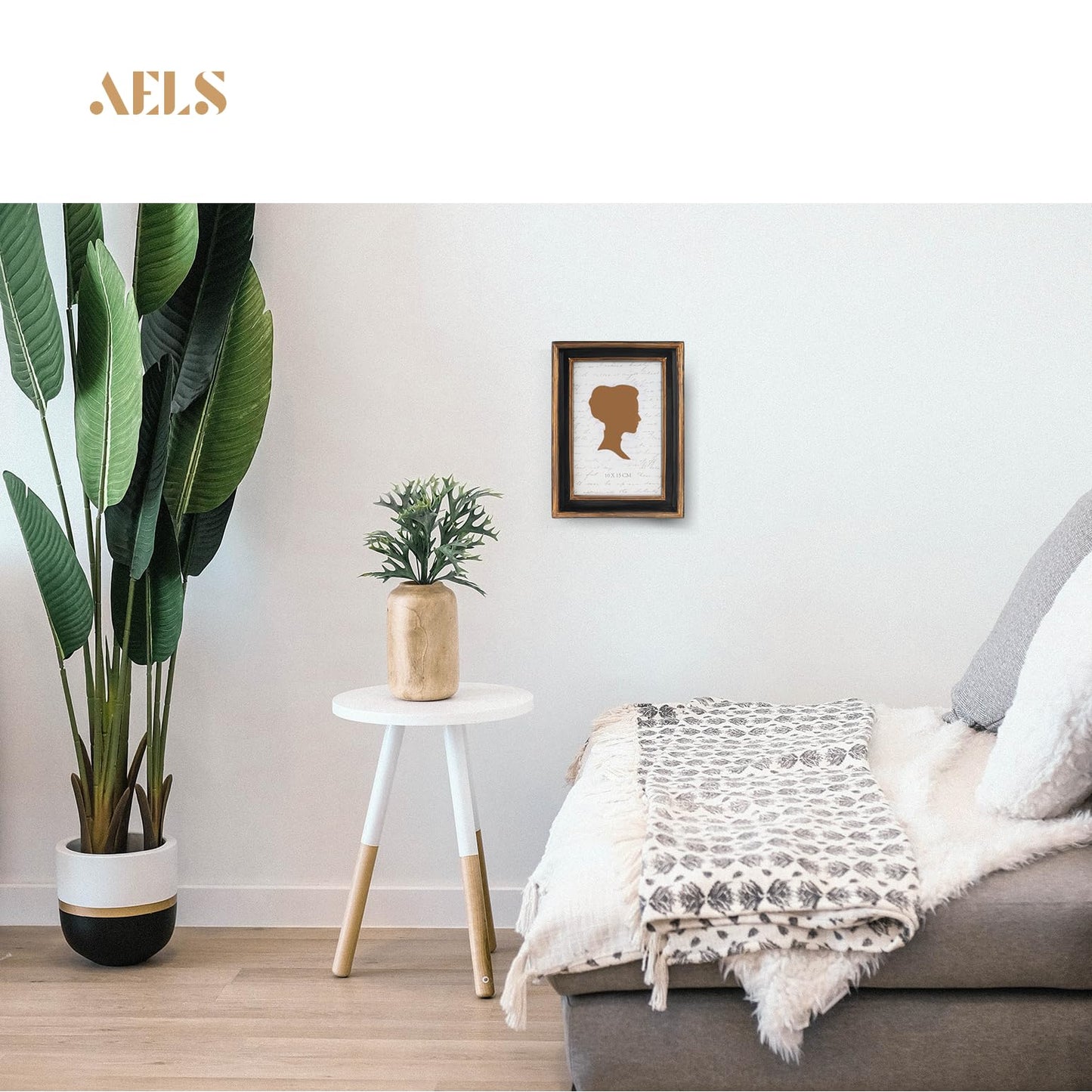 AELS 8x10 Inch Vintage Picture Frame, Elegant Antique Photo Frames with Glass Front, Photo Display, Tabletop Wall Hanging, Gift Ideas, Teal Blue with Gold Trim