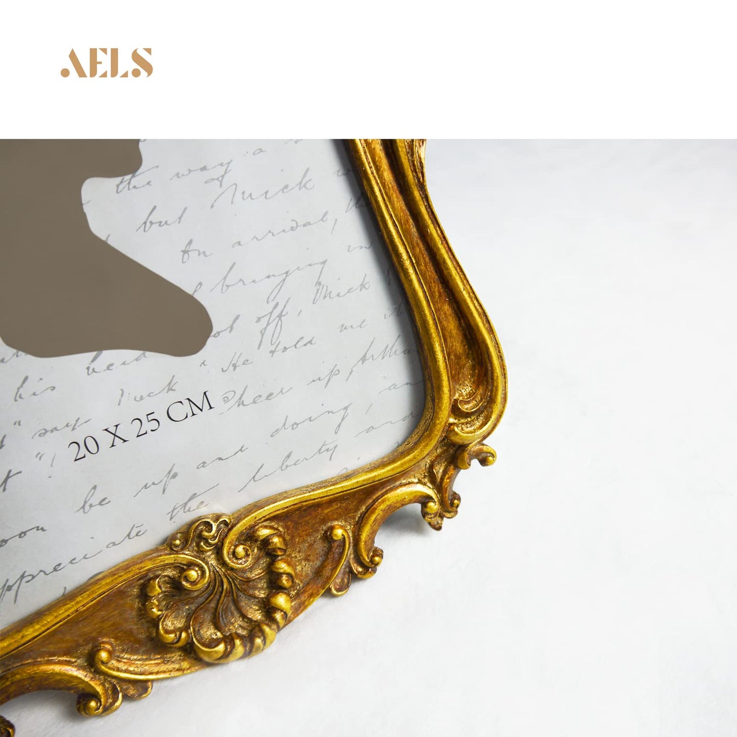 AELS 5x7 Inch Vintage Picture Frame, Elegant Antique Photo Frames with Glass Front, Photo Display, Tabletop Wall Hanging, Gift Ideas