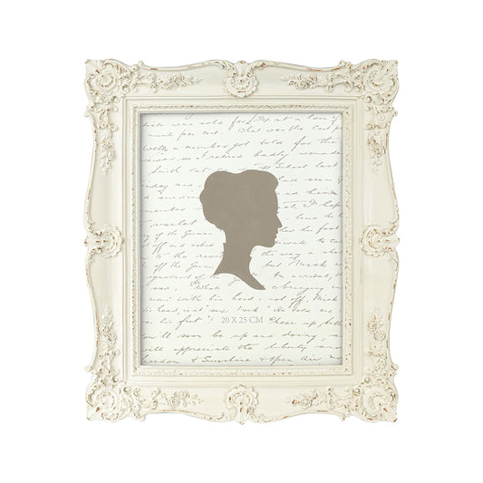 AELS 5x7 Inch Vintage Picture Frame, Elegant Antique Photo Frames with Glass Front, Photo Display, Tabletop Wall Hanging, Gift Ideas, Off-white