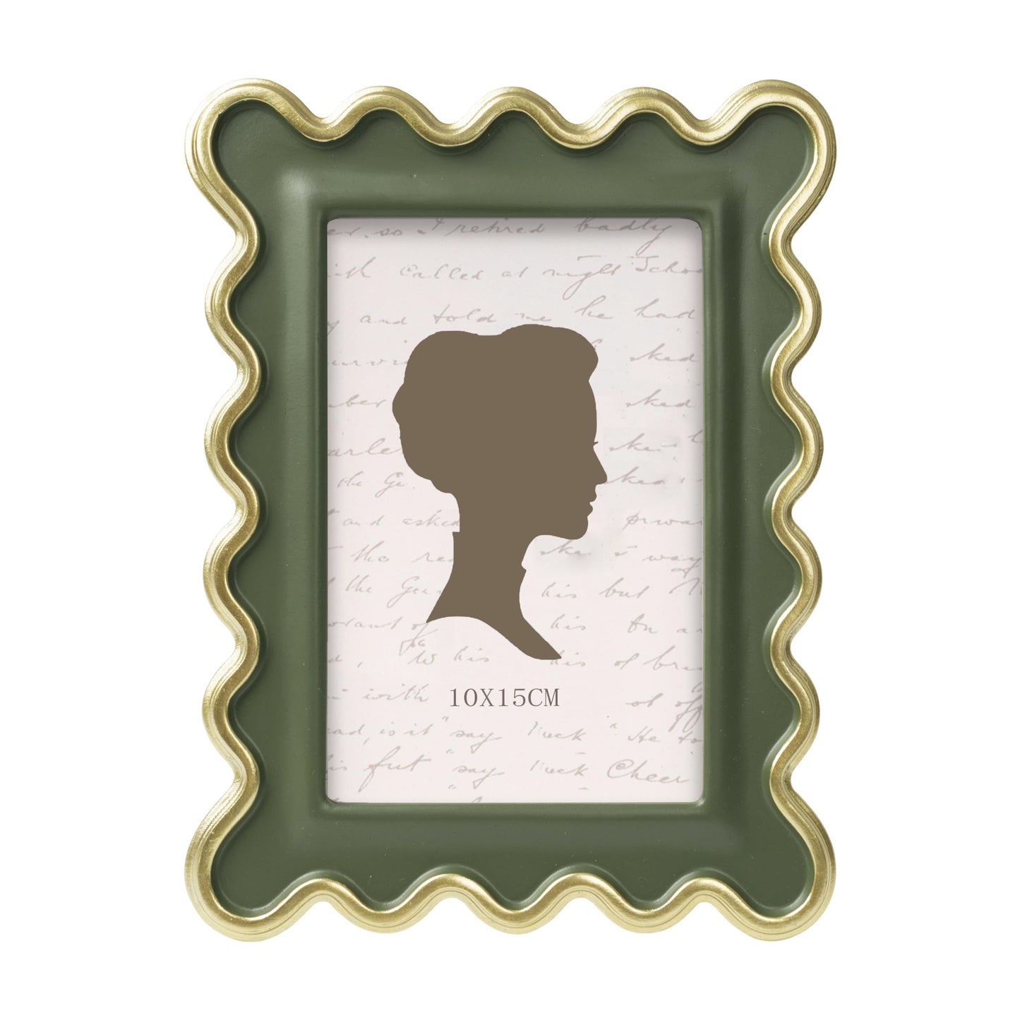 AELS 4x6 Inch Vintage Scalloped Picture Frame, Mid Century Modern Antique Photo Frames with Glass Front, Photo Display, Tabletop Wall Hanging, Gift Ideas, Dark Walnut