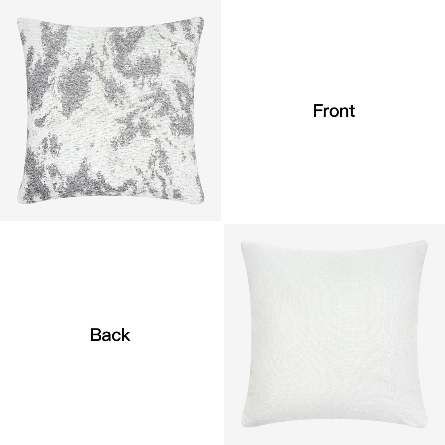 AELS Decorative Throw Pillow Covers 18x18, Set of 2, Abstract Jacquard Textured Pillow Case, Modern Cushion Case for Bed Couch Sofa, Ombre Gray (Covers Only)