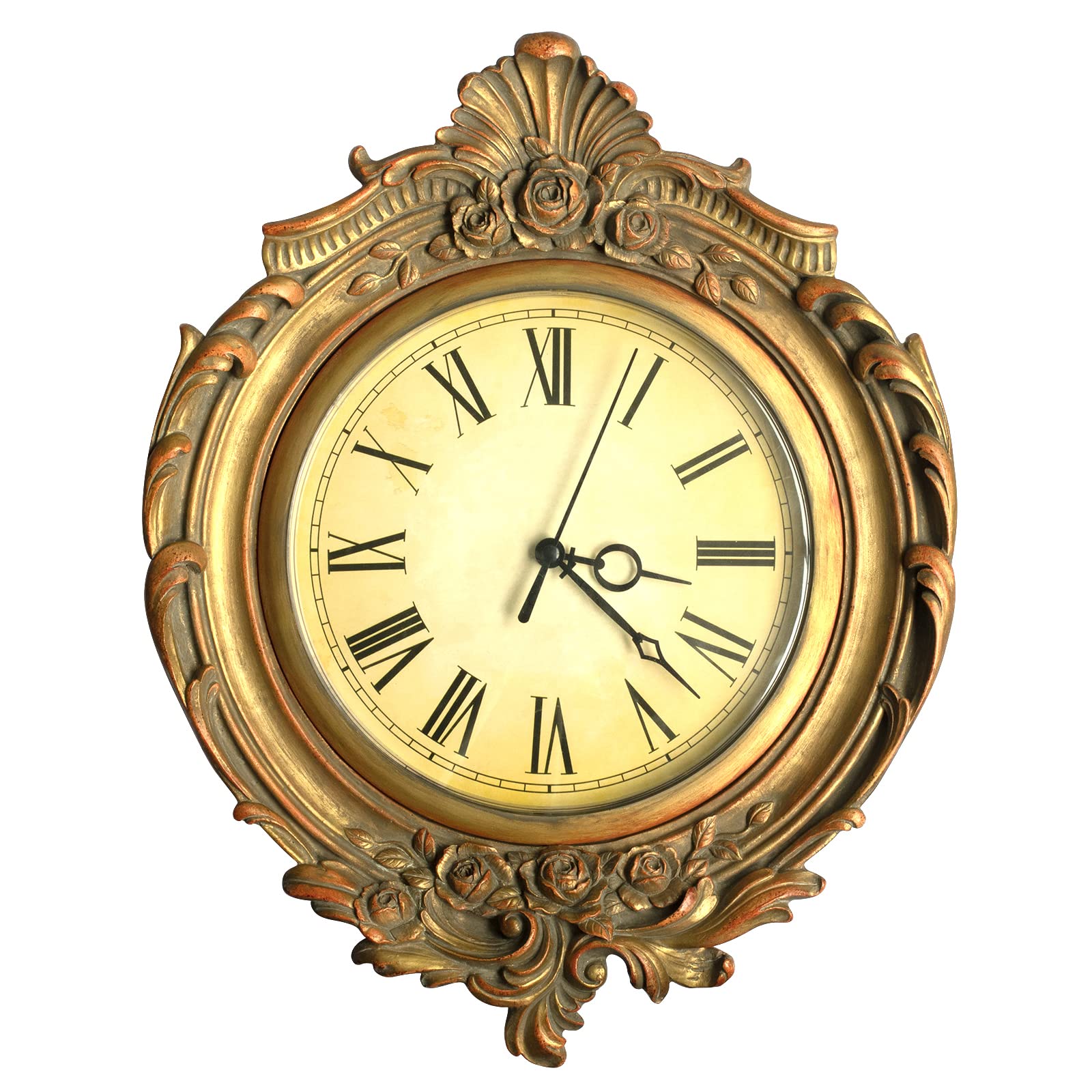 AELS 13x11 Inch Vintage Wall Clock, European Style Decorative