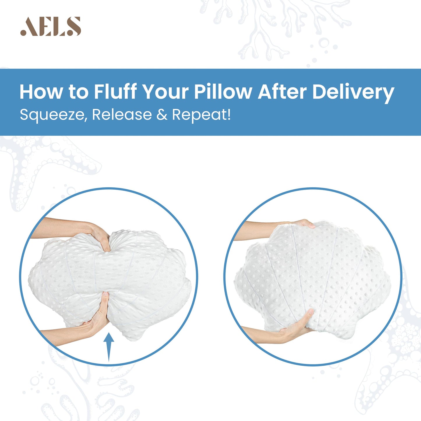 AELS Coastal Throw Pillows Set of 2, Starfish Shell Pillows, Beach Ocean Nautical Themed Smooth Soft Minky Decorative Throw Pillows, Cute Pillow for Couch Sofa Bed Living Room Bedroom Nursery, White