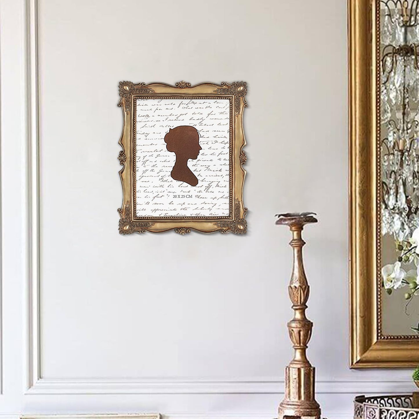 AELS 5x7 Inch Vintage Picture Frame, Elegant Antique Photo Frames with Glass Front, Photo Display, Tabletop Wall Hanging, Gift Ideas, Gold and Black
