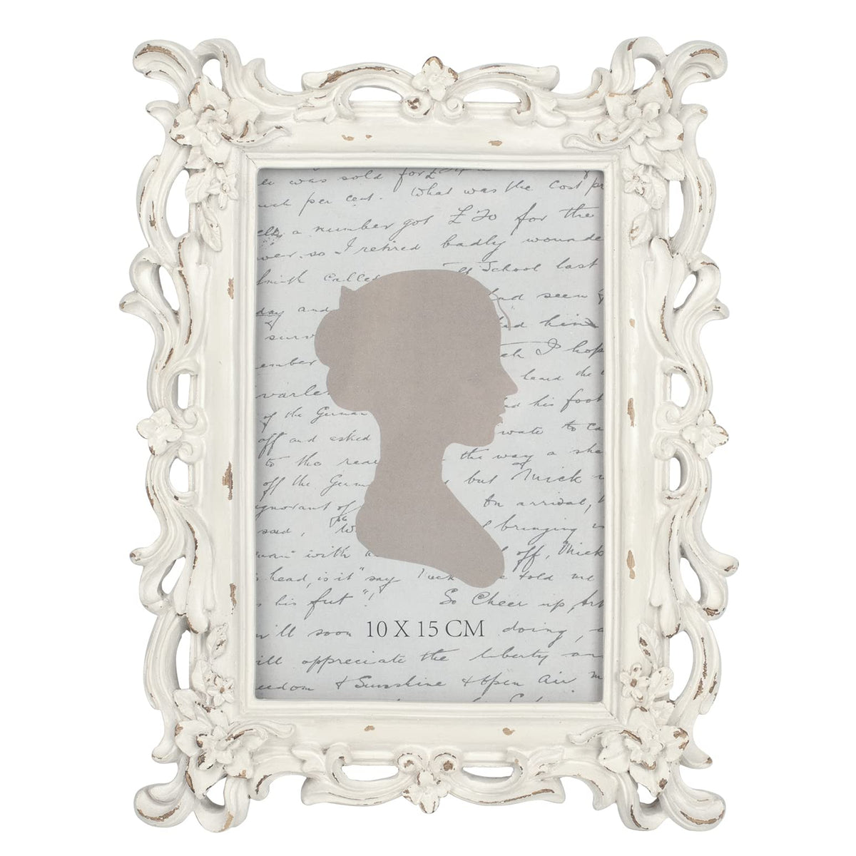 AELS 8x10 Inch Vintage Picture Frame, Elegant Antique Photo Frames with Glass Front, Photo Display, Tabletop Wall Hanging, Gift Ideas, Off White