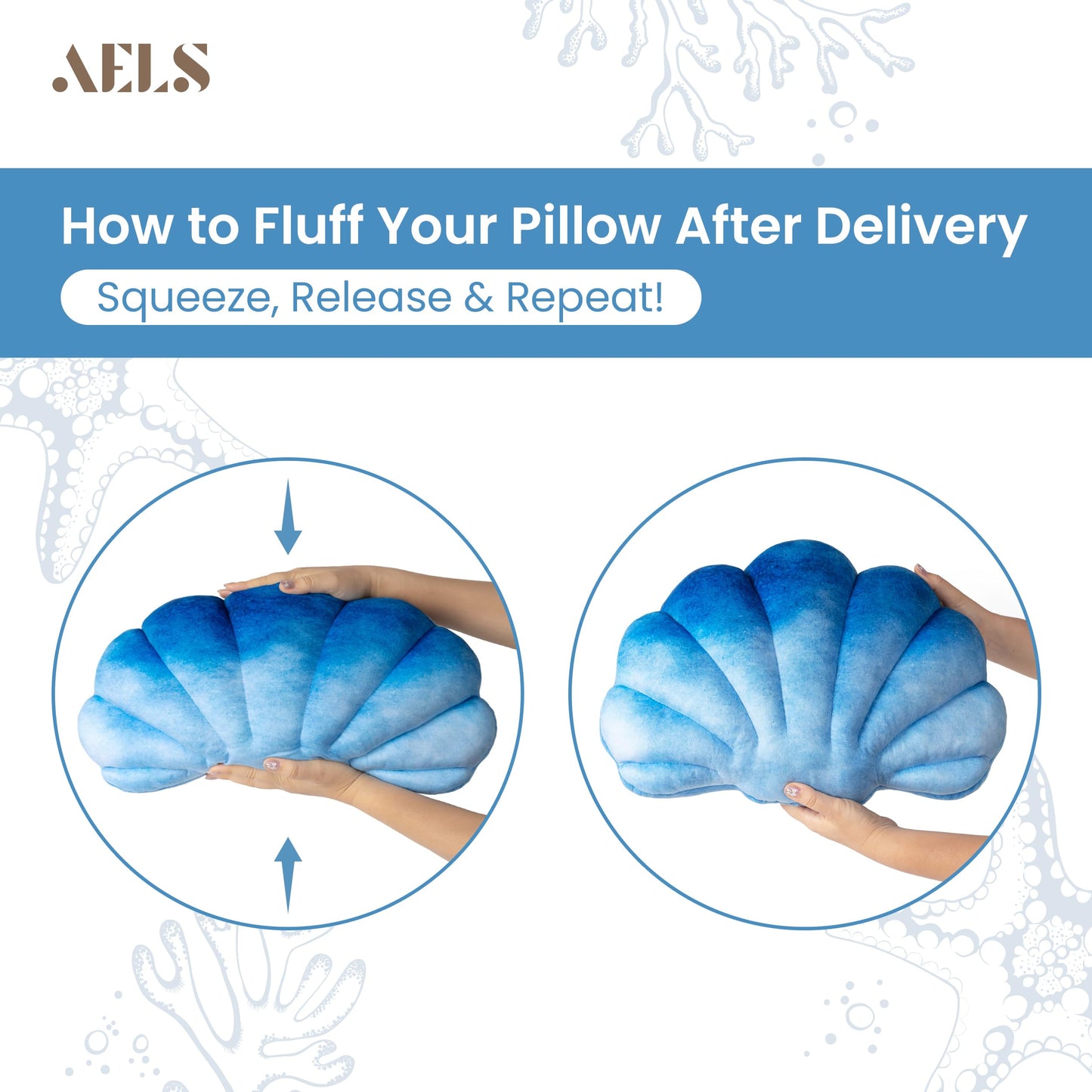 AELS Shell Pillow, 19.5"x13" Taylor Inspired Coastal Throw Pillows, Beach Ocean Nautical Themed Soft Decorative Throw Pillows for Taylor Fans, Cute Pillow for Couch Sofa Bed Living Room, Ombre Pink