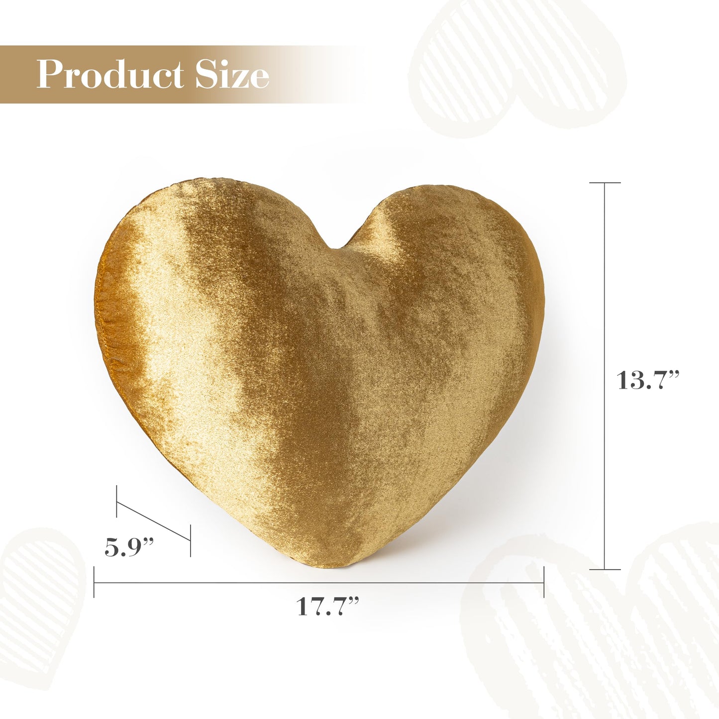 AELS Heart Shaped Pillow, 20 Inches Heart Decorative Throw Pillows, Faux Fur Love Cute Pillows, Valentines Day Decorations, Wedding Decor, Living Room Bedroom Nursery Decor, White