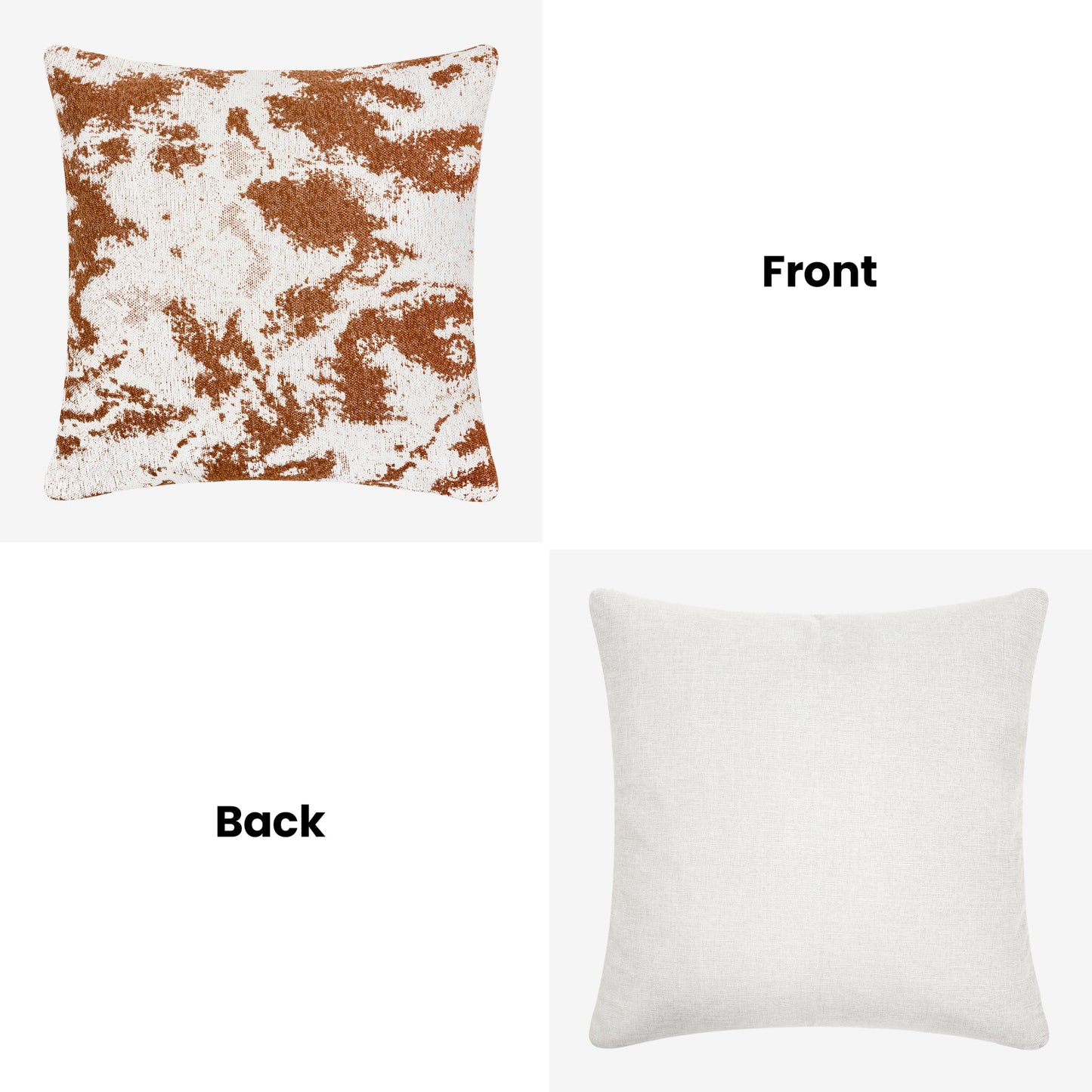 AELS Decorative Throw Pillow Covers 18x18, Set of 2, Abstract Jacquard Textured Pillow Case, Modern Cushion Case for Bed Couch Sofa, Ombre Gray (Covers Only)