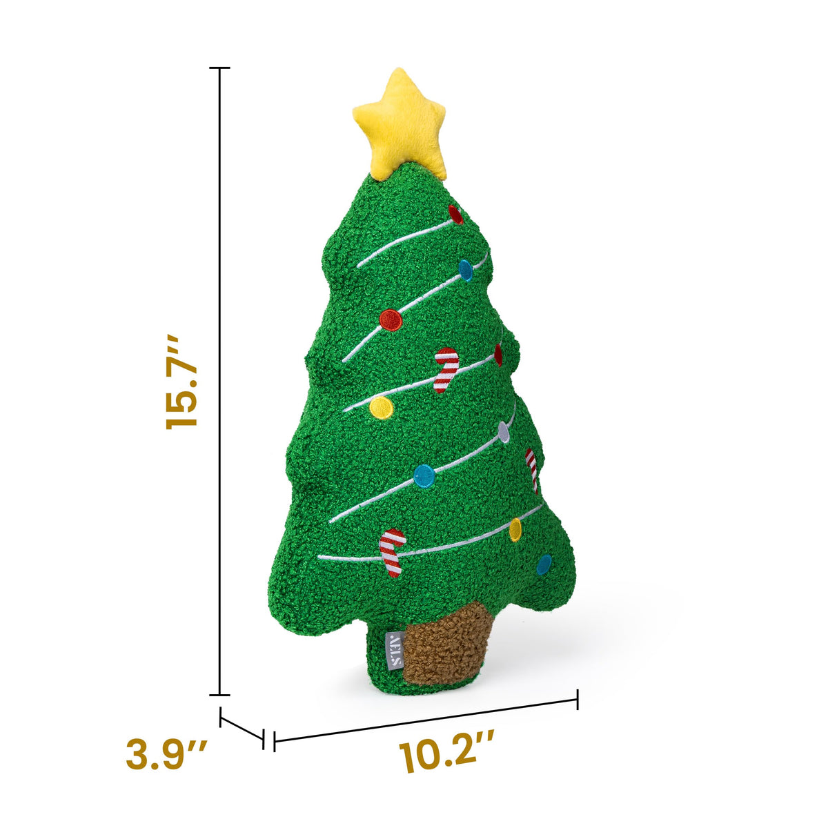 AELS Gingerbread Man Christmas Tree Pillow, 16.1" & 15.7" Set of 2