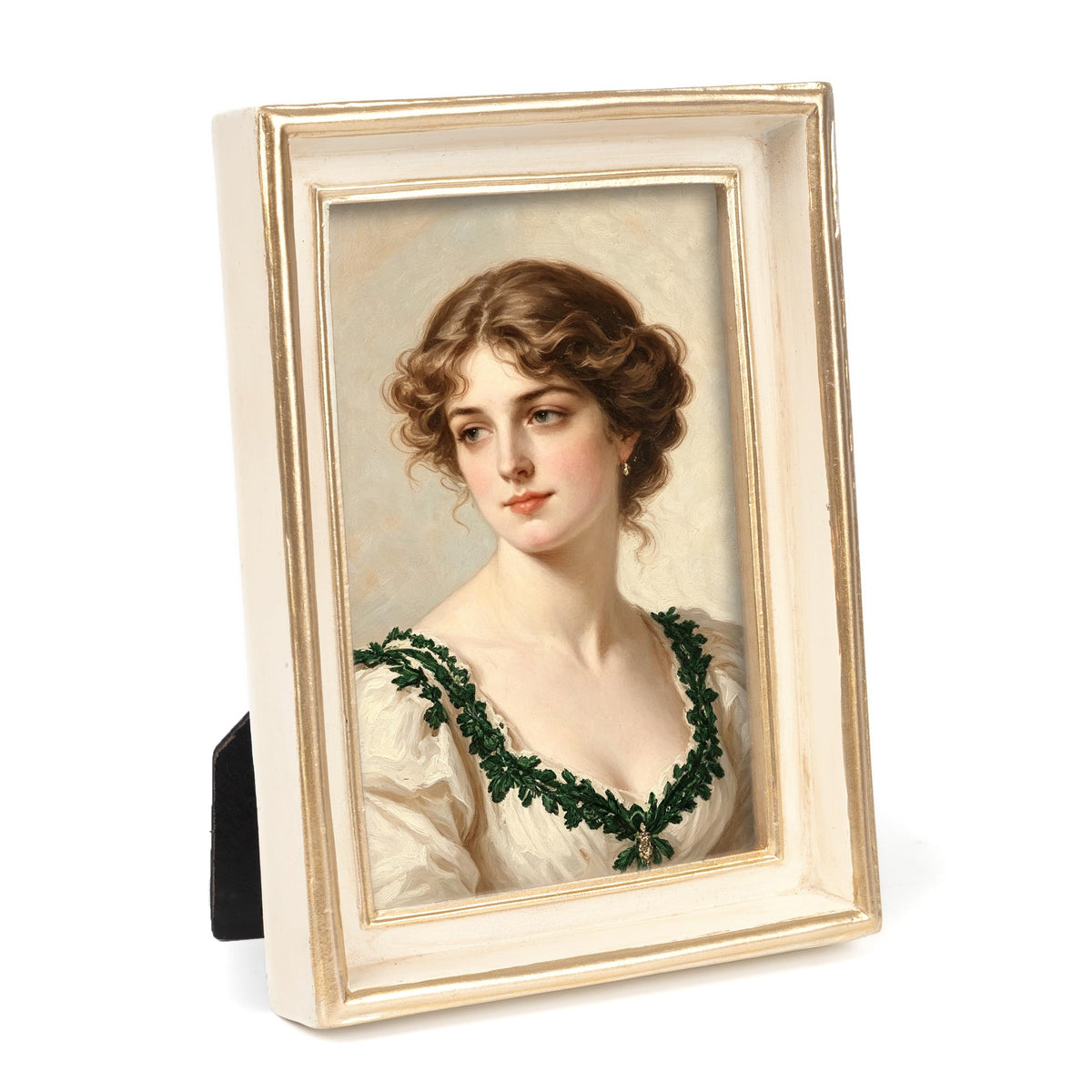AELS 4x6 Inch Vintage Picture Frame, Elegant Luxury Antique Photo Frames with Glass Front, Photo Display, Tabletop Wall Hanging, Gift Ideas, Pearl Pattern