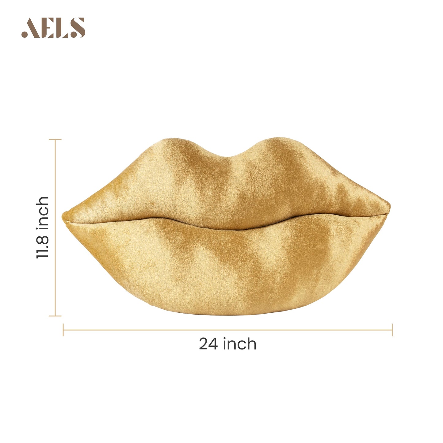AELS 3D Large Lips Throw Pillows, Soft Decorative Love Pillows, Velvet Cute Pillow, 24 x 12 inches for Couch, Sofa, Bed, Living Room, Bedroom, Red