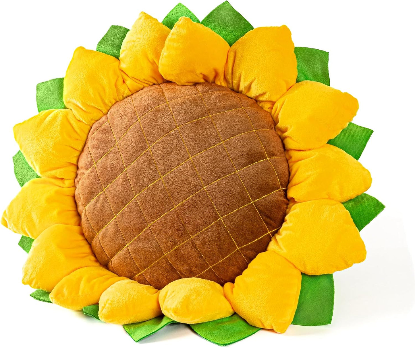 AELS 20.4" Sunflower Pillow, 3D Decorative Throw Pillow, Cute Sunflower Decor for Plant Lover, Sofa Couch Living Room Bedroom Nursery Decor, Yellow