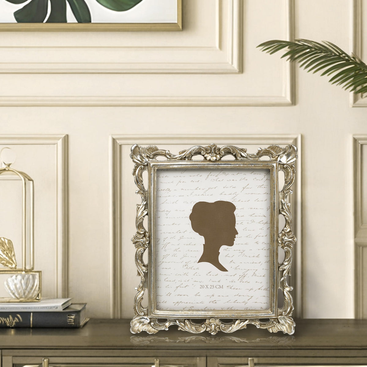 AELS 8x10 Inch Vintage Picture Frame, Elegant Antique Photo Frames with Glass Front, Photo Display, Tabletop Wall Hanging, Gift Ideas, Golden Bronze